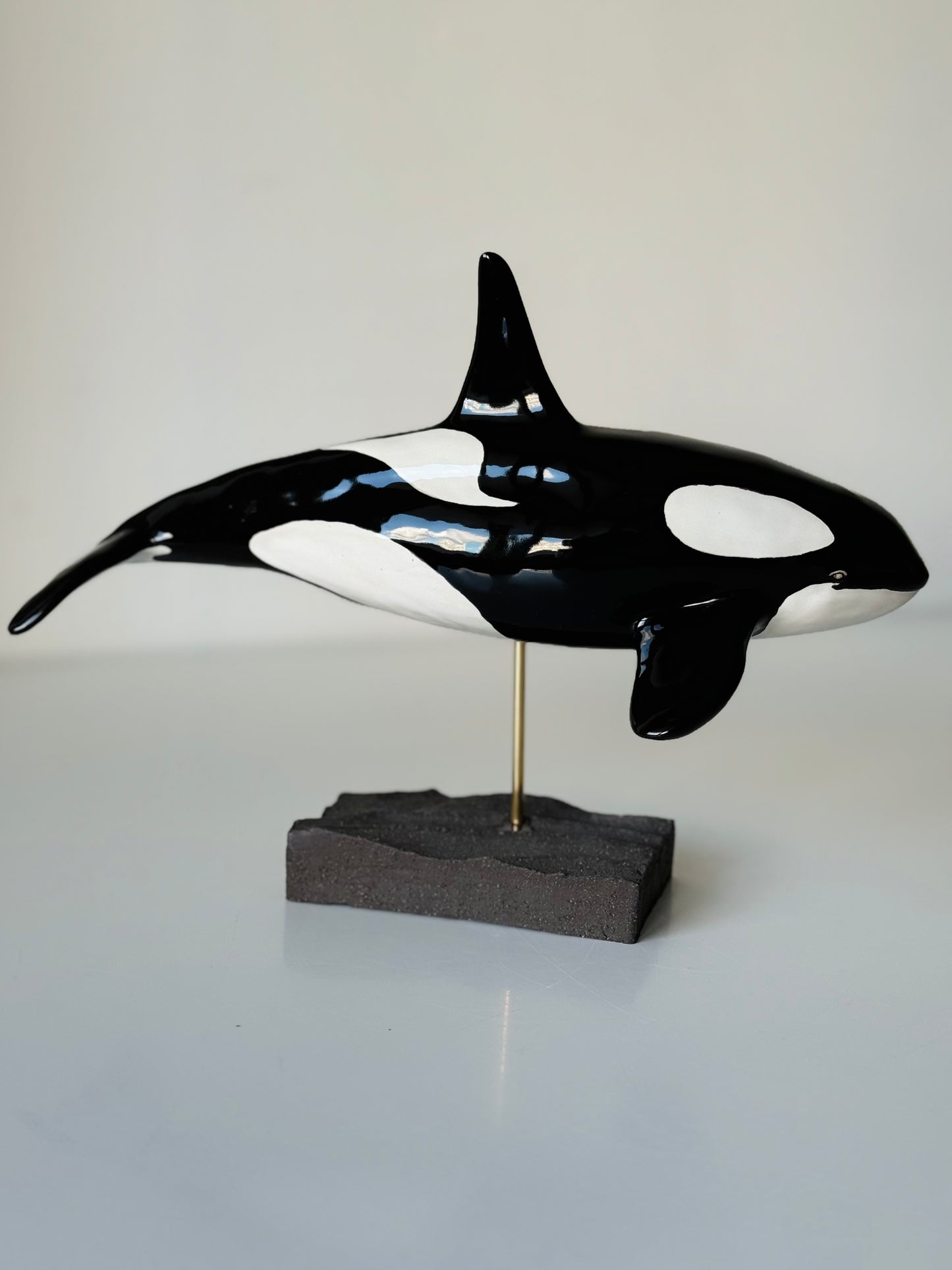 Orca on a stand