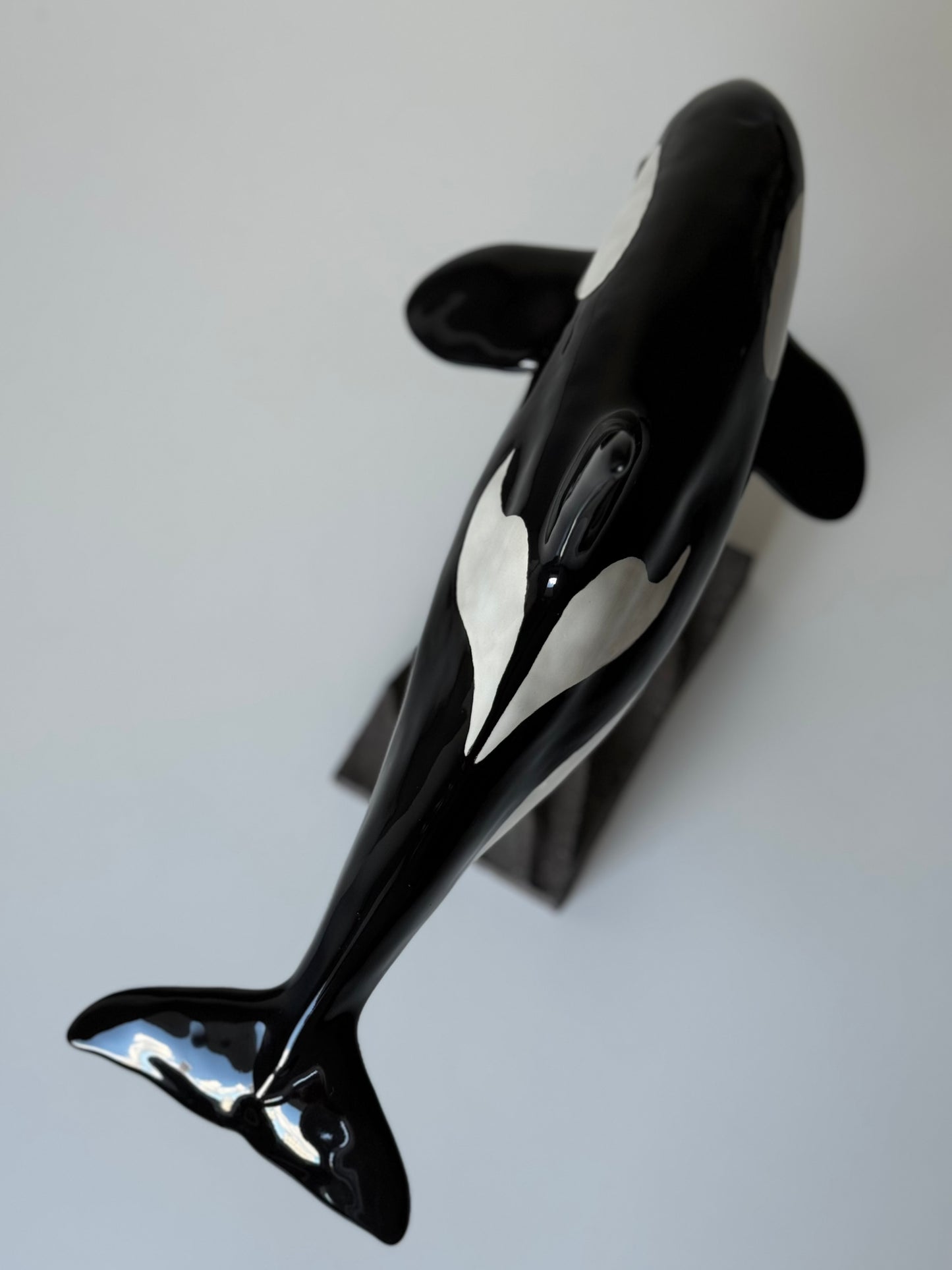 Orca on a stand