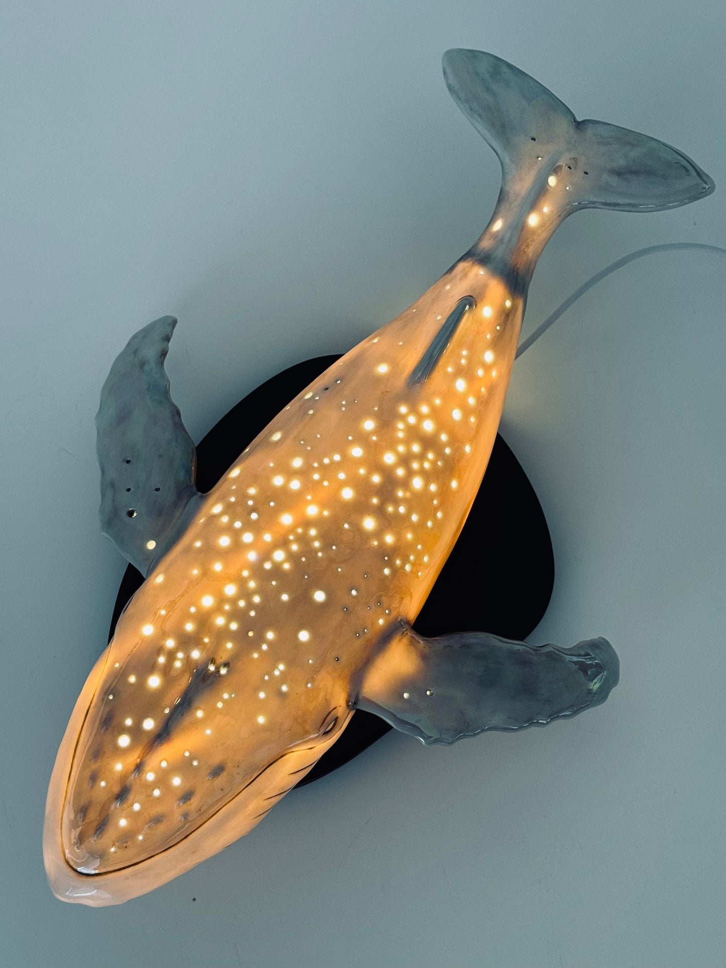 Porcelain Whale Lamp