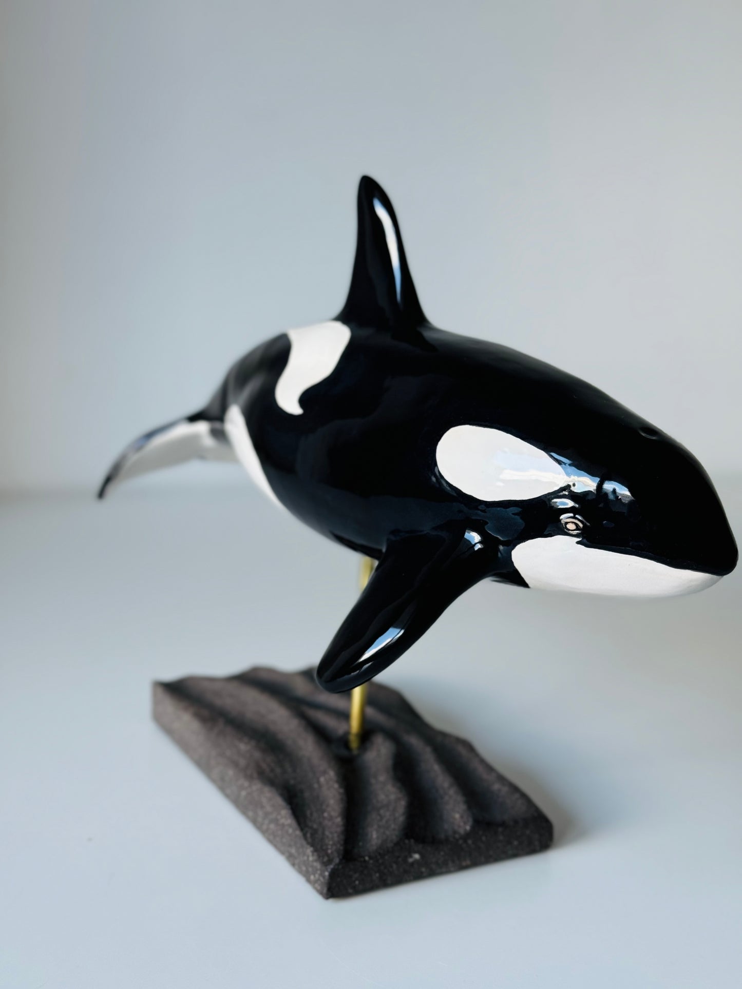 Orca on a stand