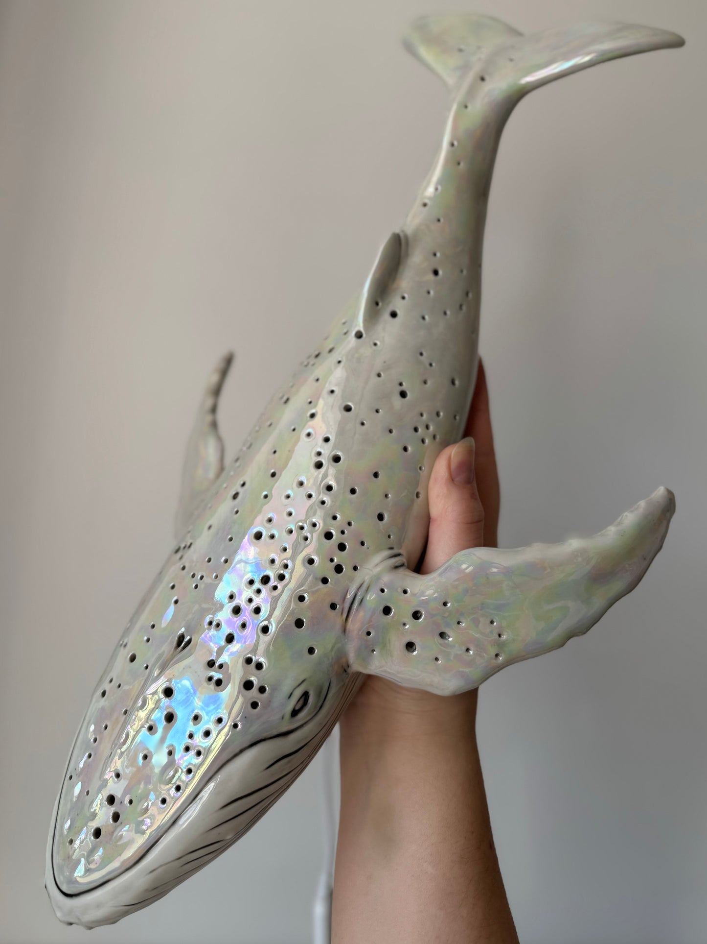 Porcelain Whale Lamp