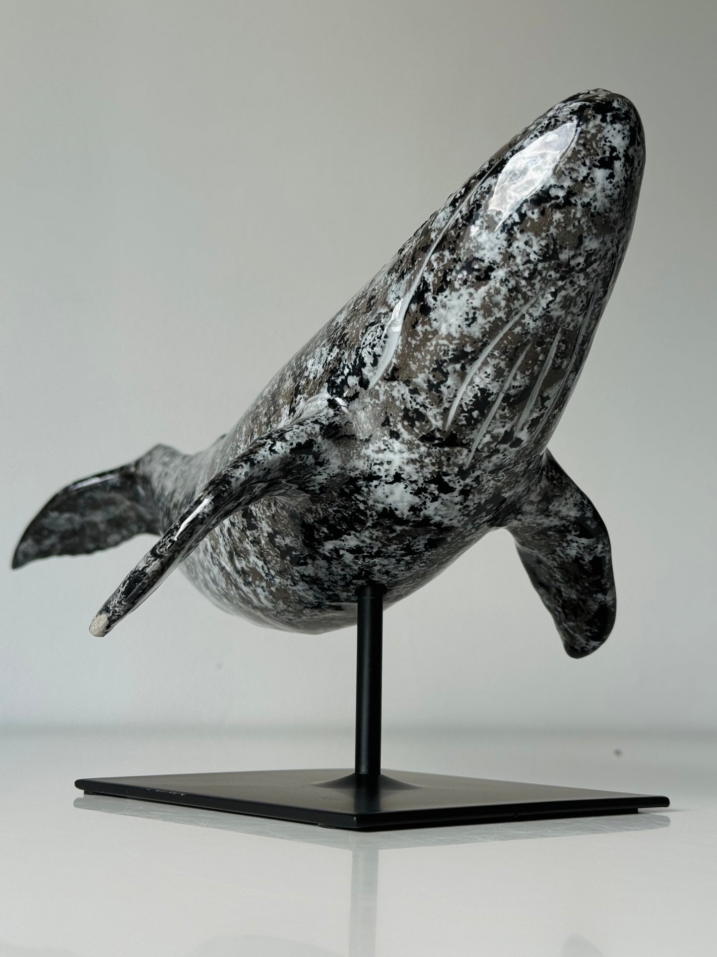 Gray whale on a stand