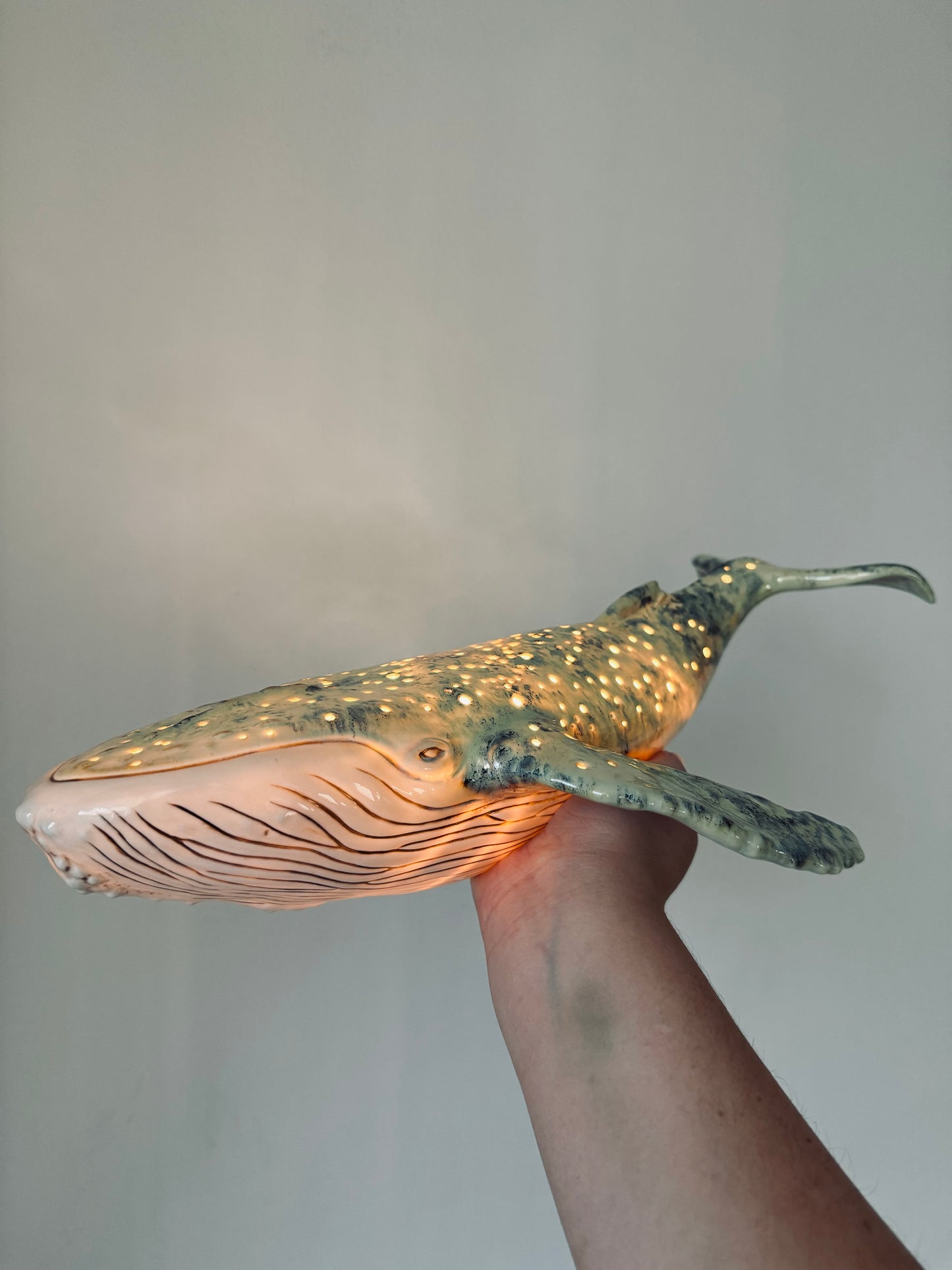 Porcelain Whale Lamp