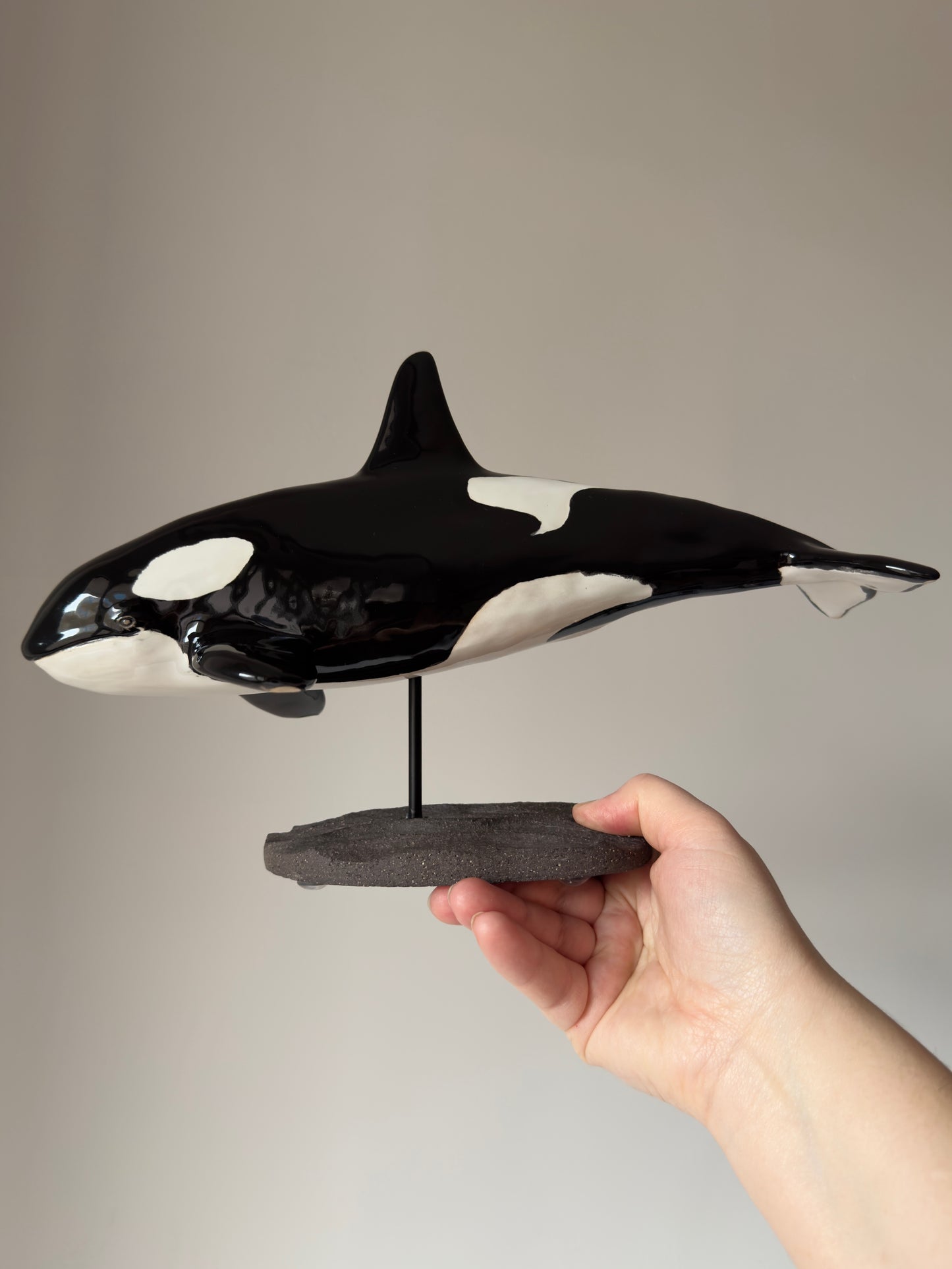 Orca on a ceramic stand