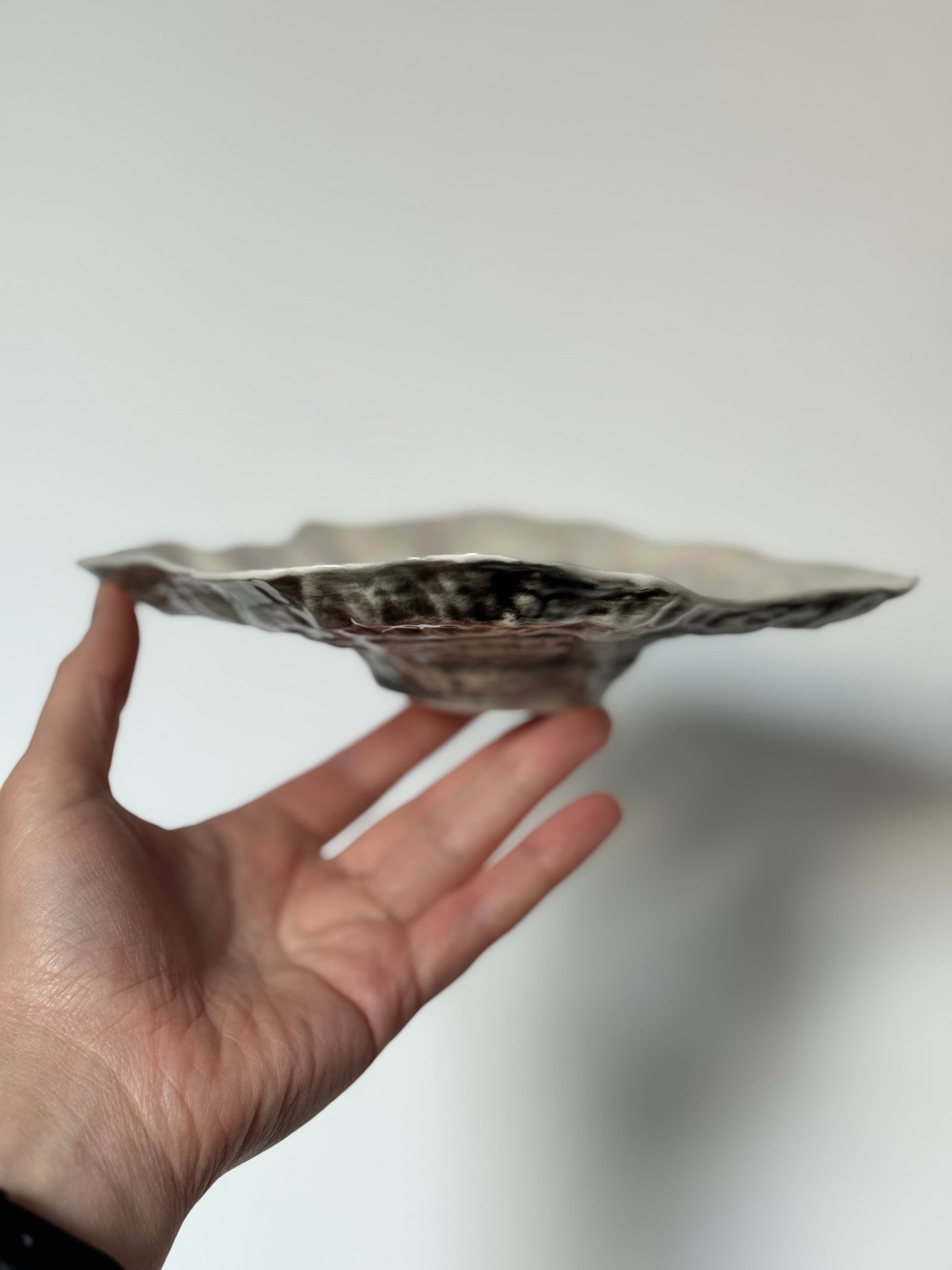 Shell-shaped plate