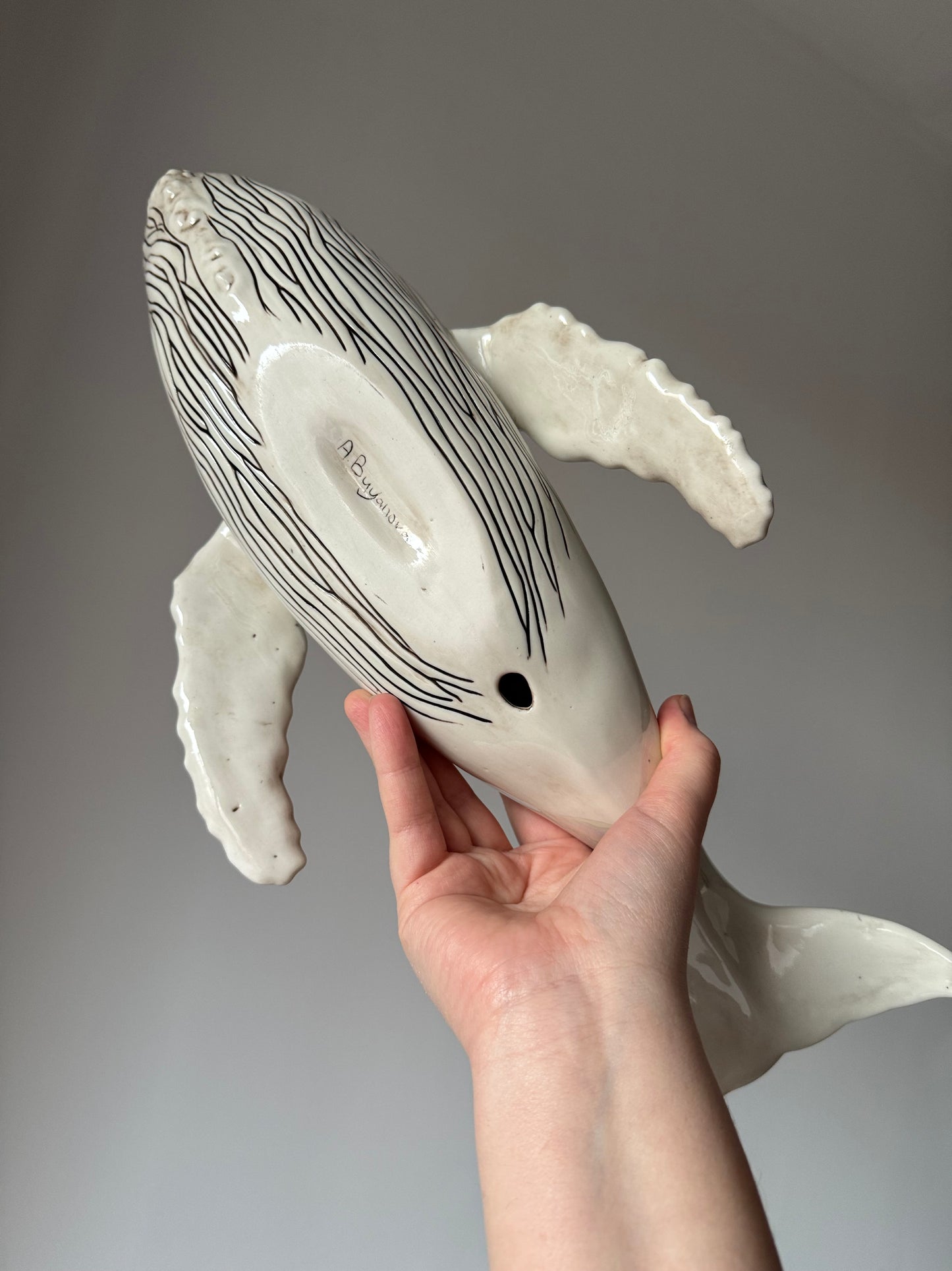 Porcelain Whale Lamp