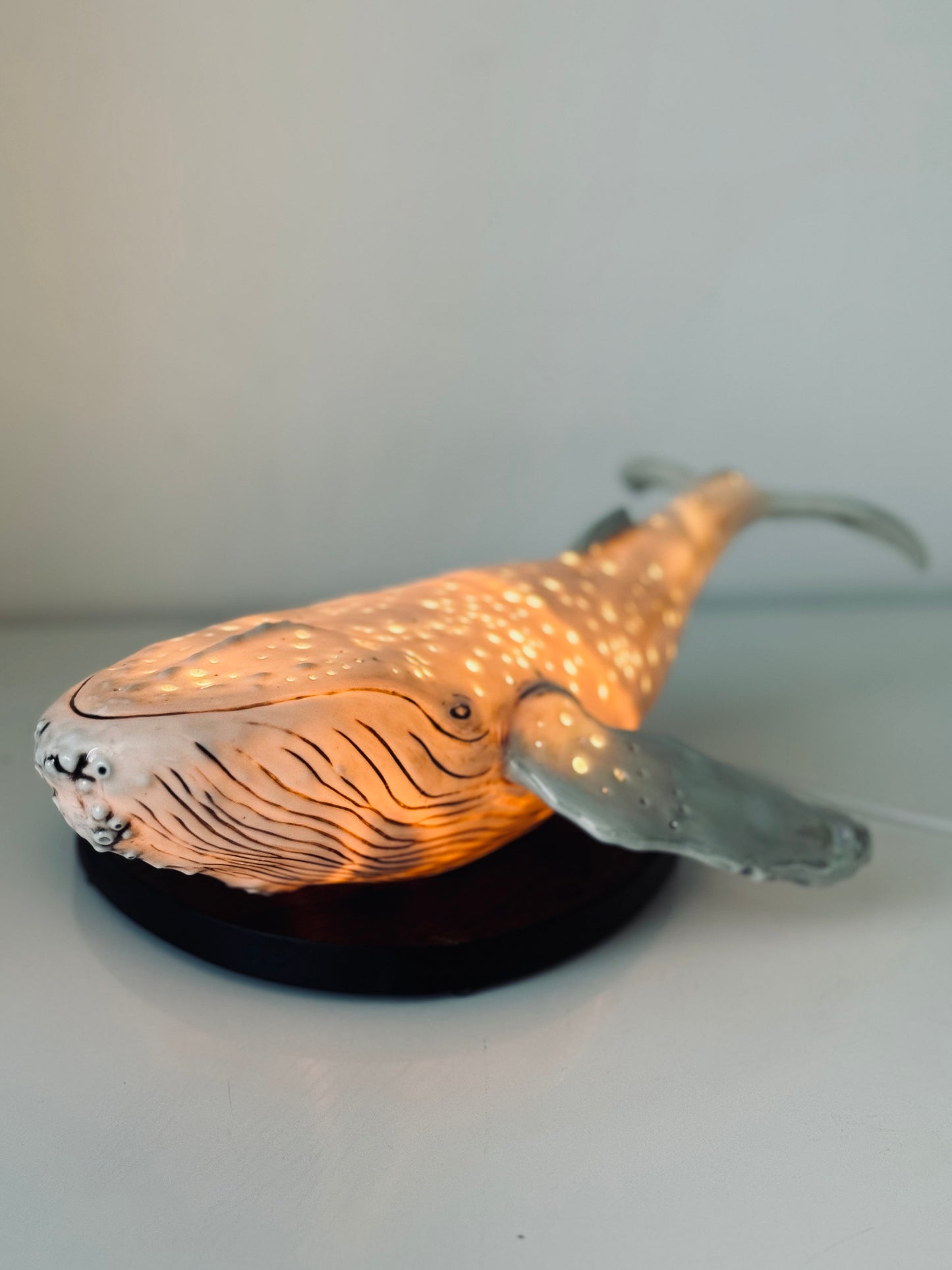 Porcelain Whale Lamp