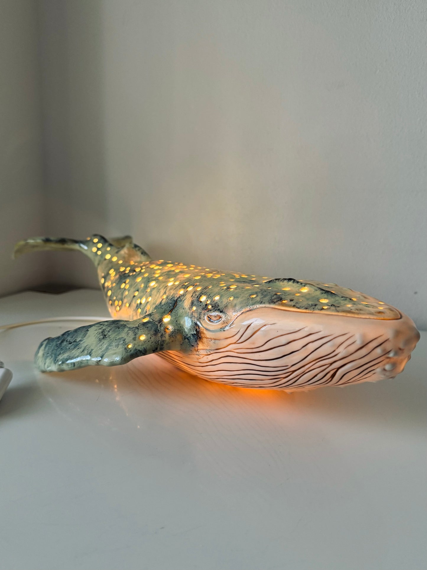 Porcelain Whale Lamp