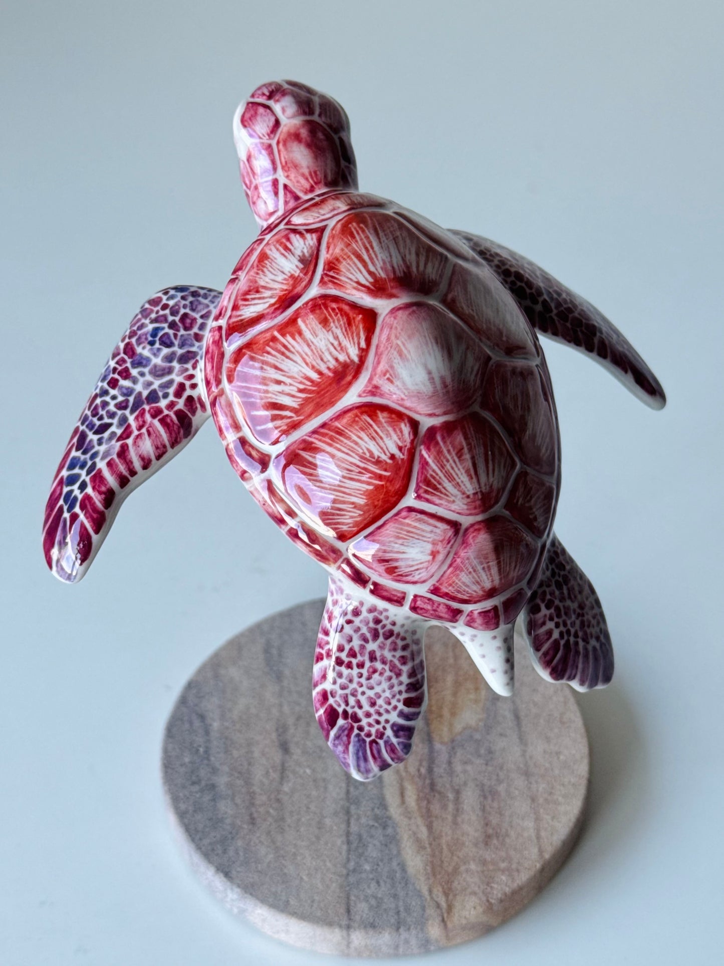 Porcelain Sea Turtle on a stand