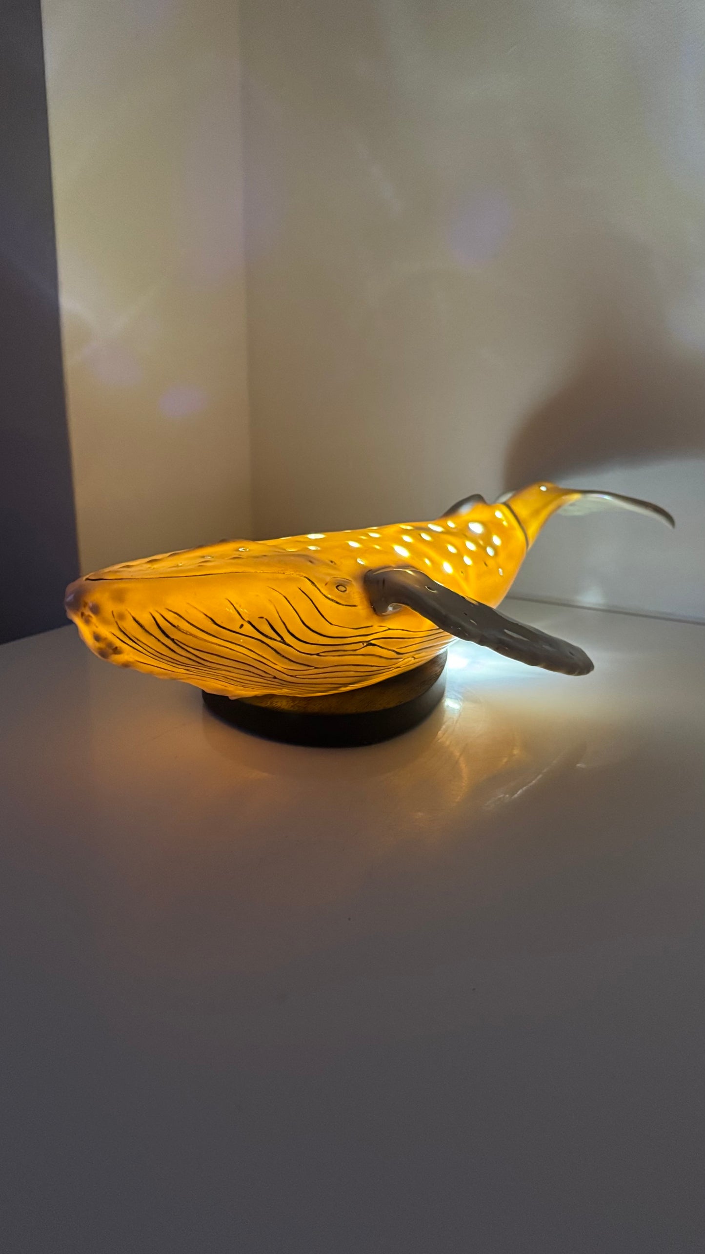 Porcelain Whale Lamp