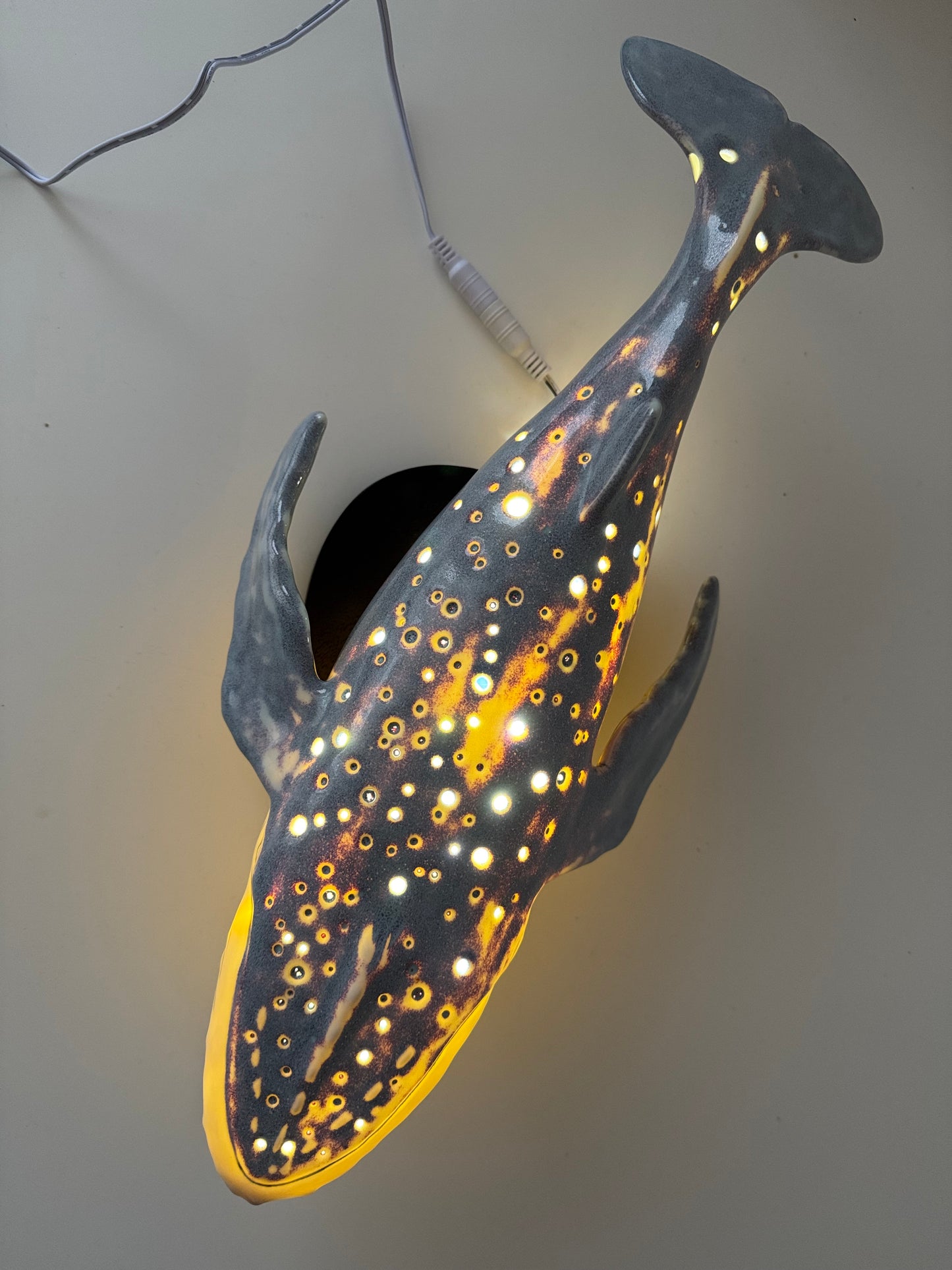 Porcelain Whale Lamp