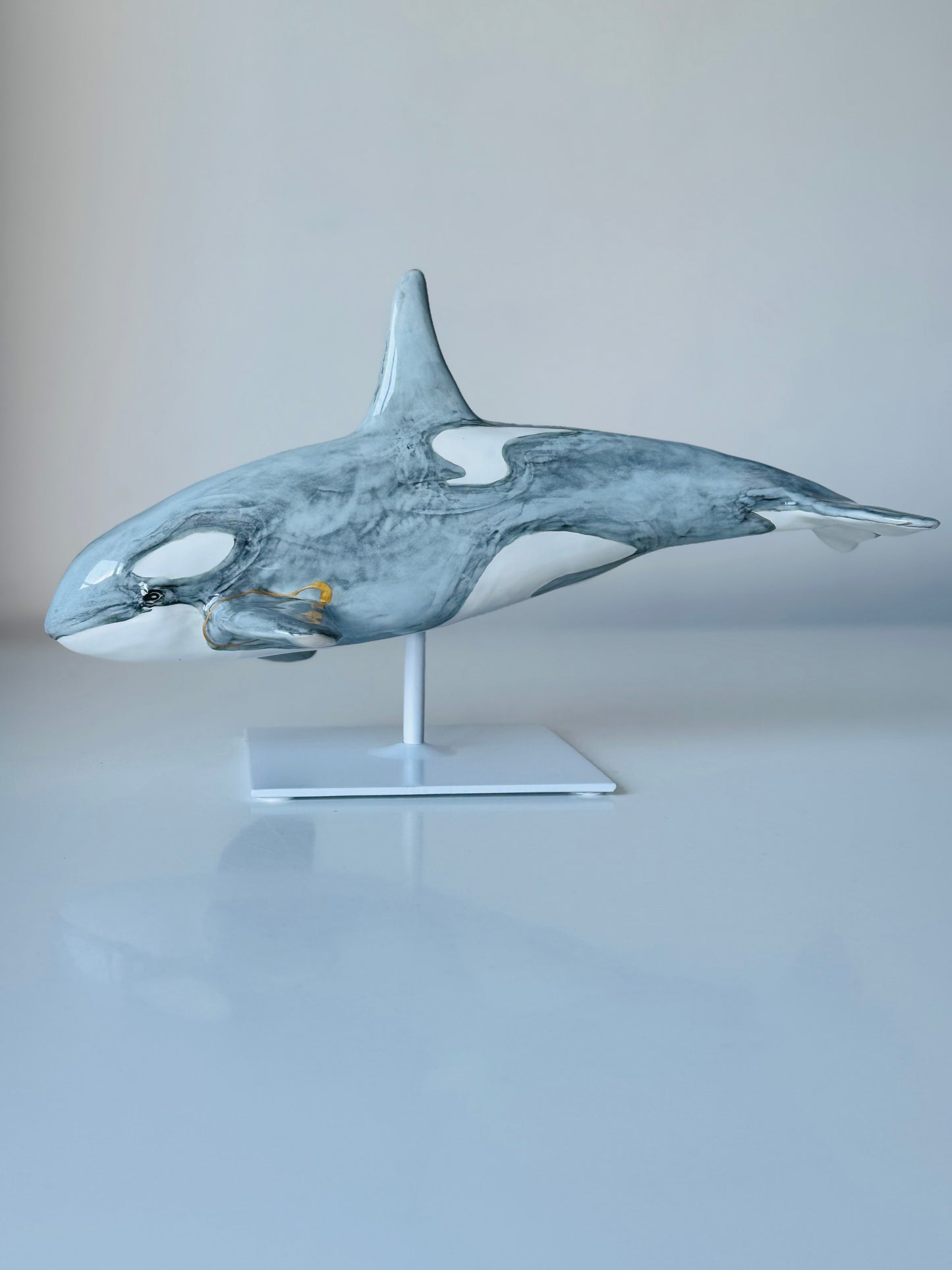 Orca Sculpture (Kintsugi)