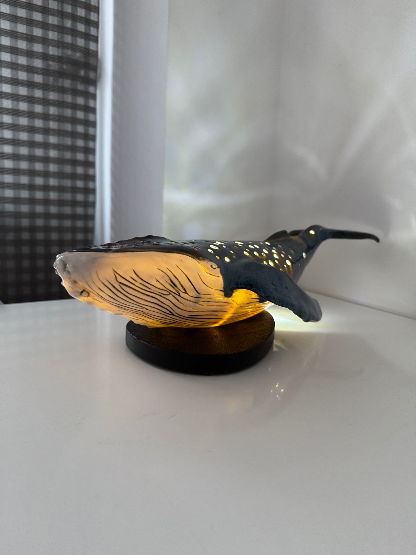 Porcelain Whale Lamp