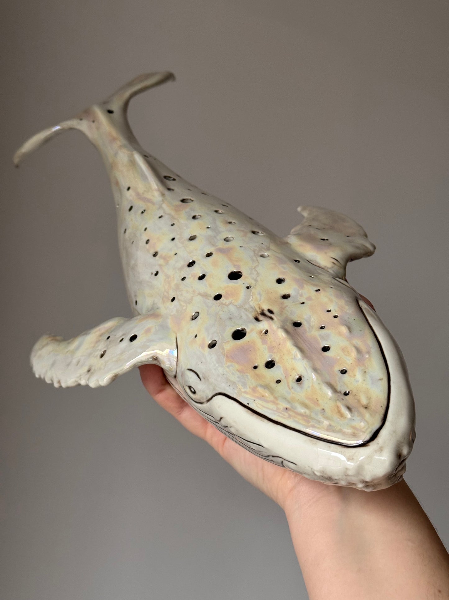 Porcelain Whale Lamp