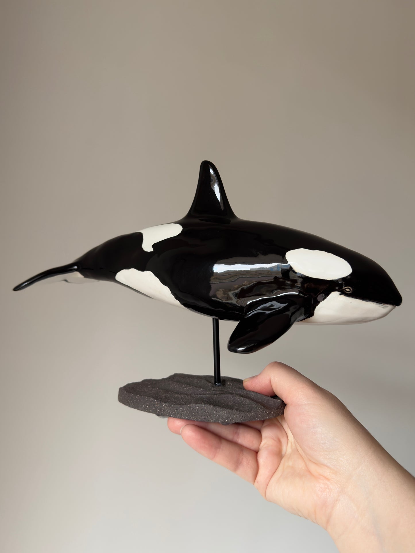 Orca on a ceramic stand