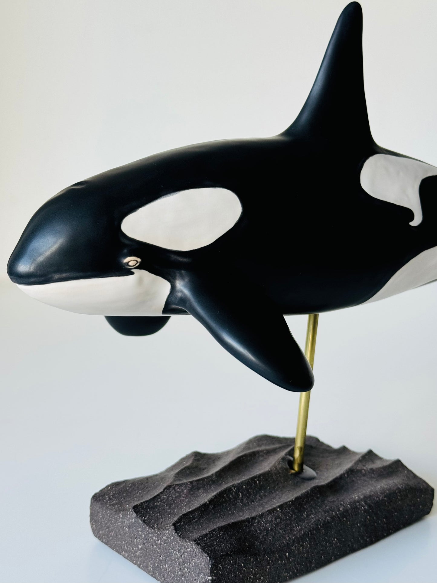 Orca on a stand