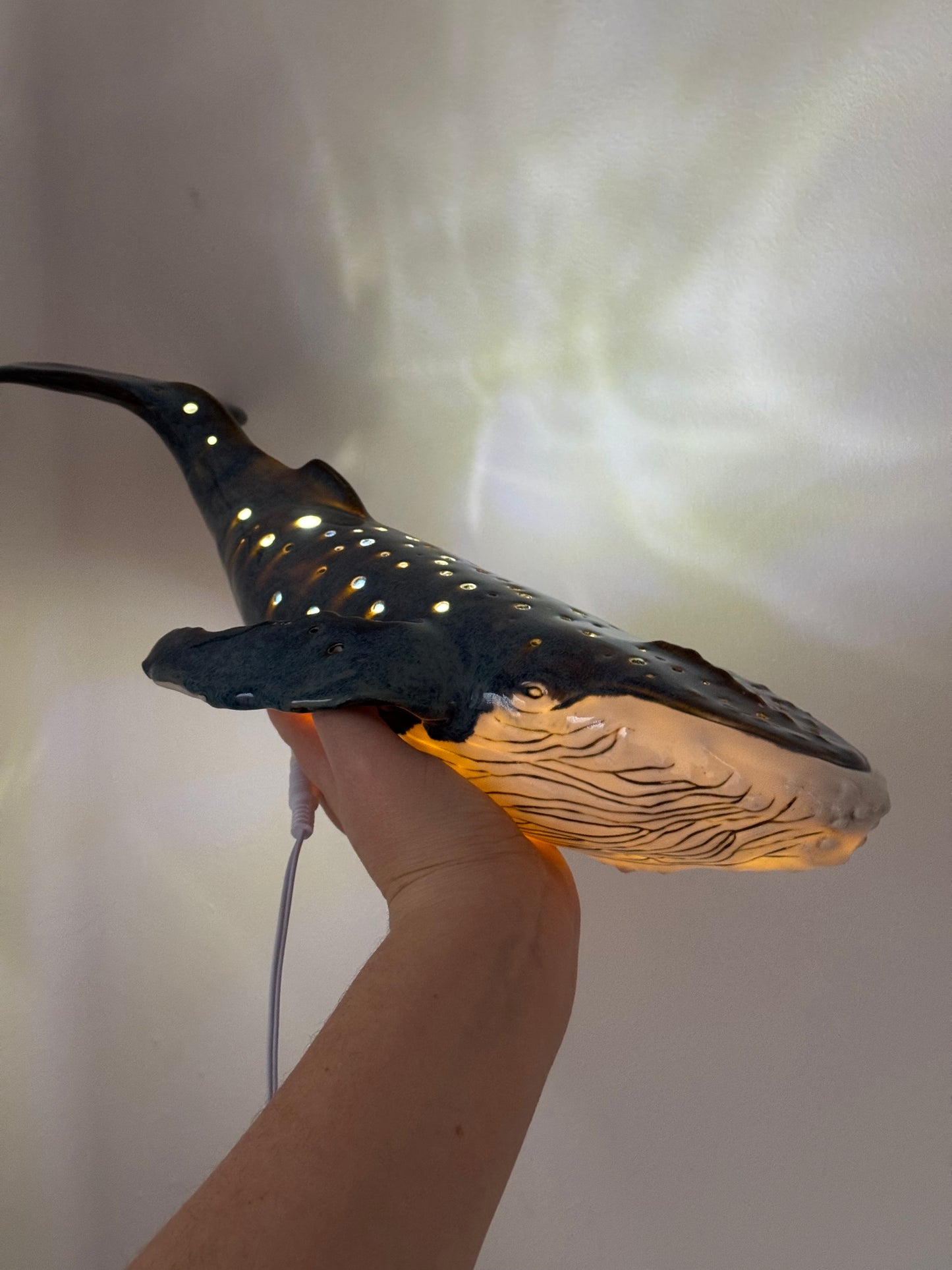 Porcelain Whale Lamp