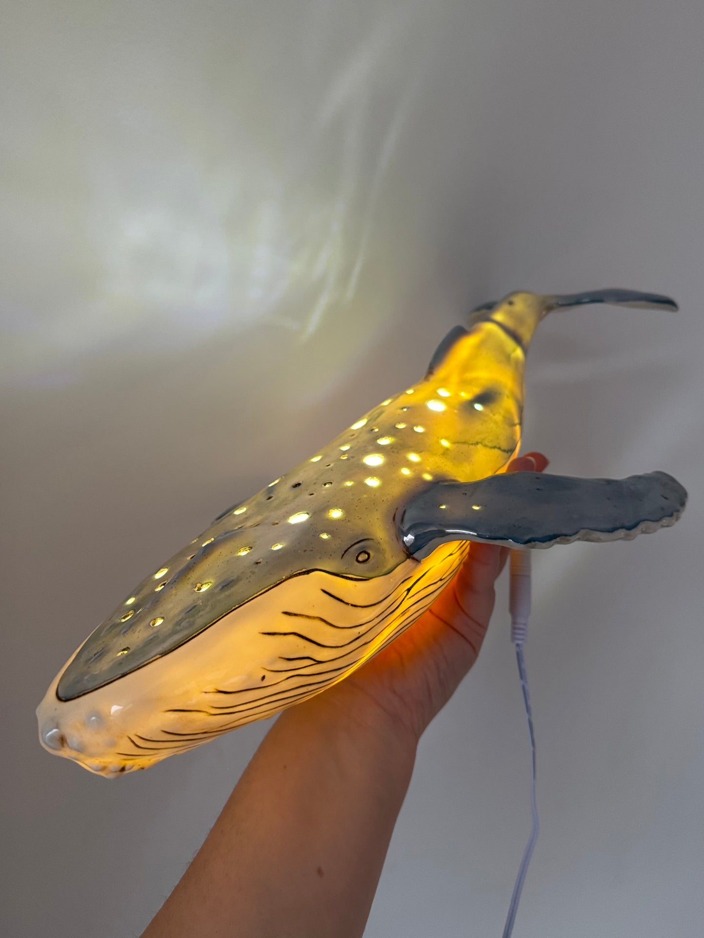 Porcelain Whale Lamp