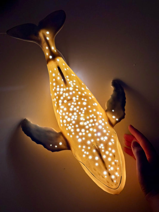 Porcelain Whale Lamp