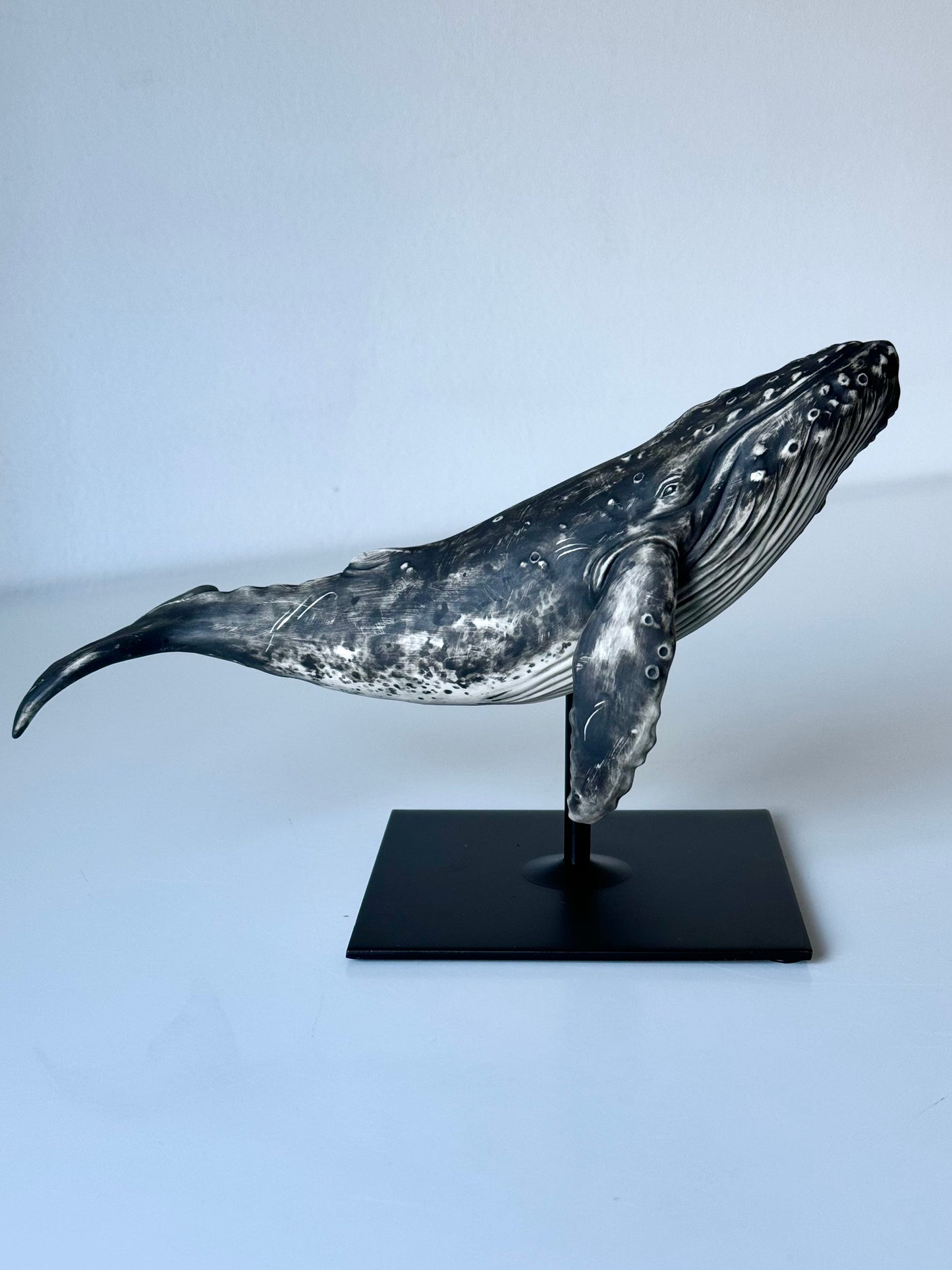 Porcelain Humpback Whale on a stand