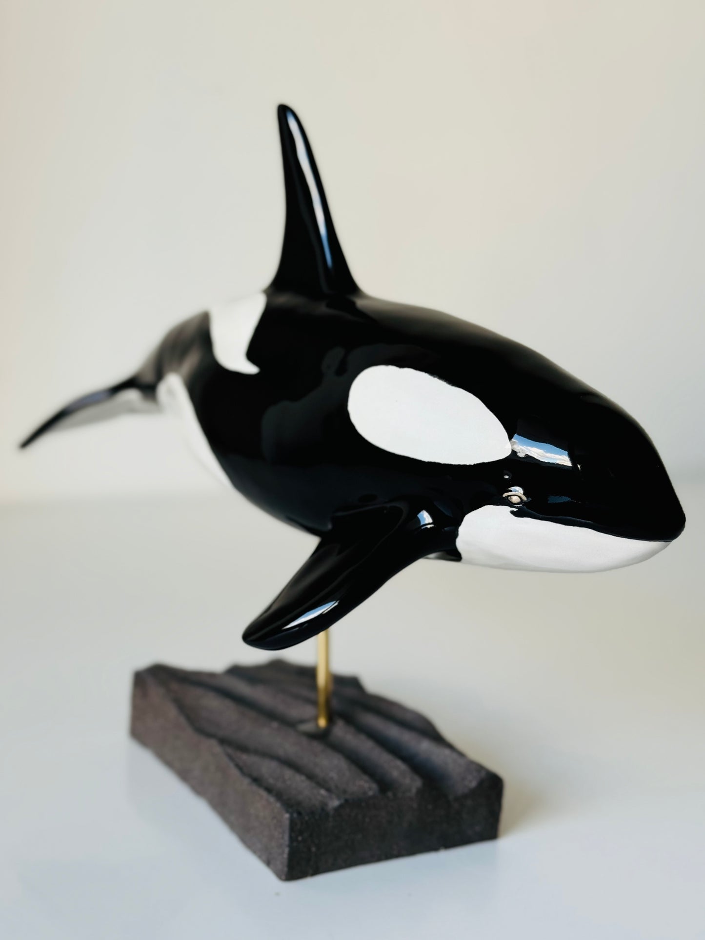 Orca on a stand