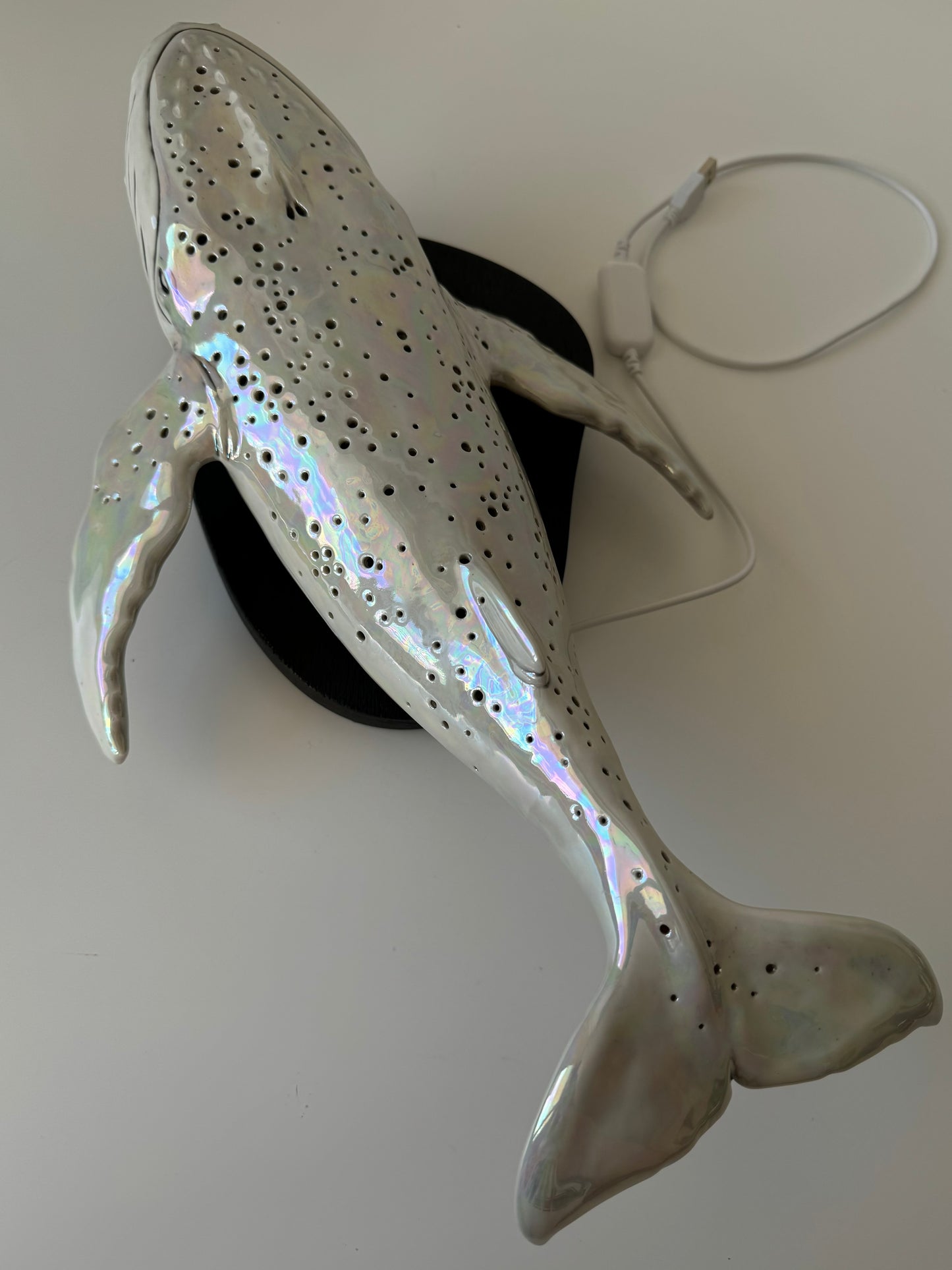 Porcelain Whale Lamp