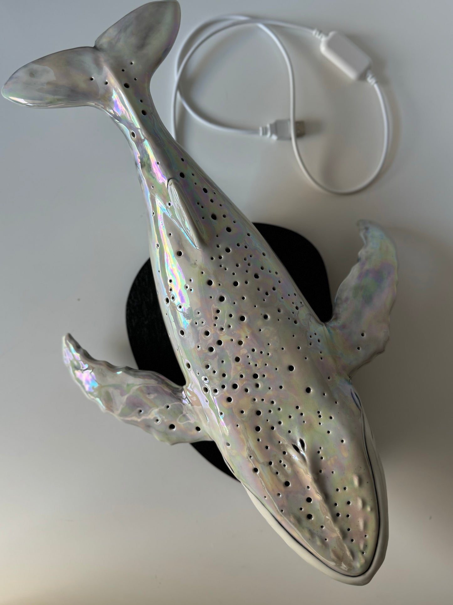 Porcelain Whale Lamp