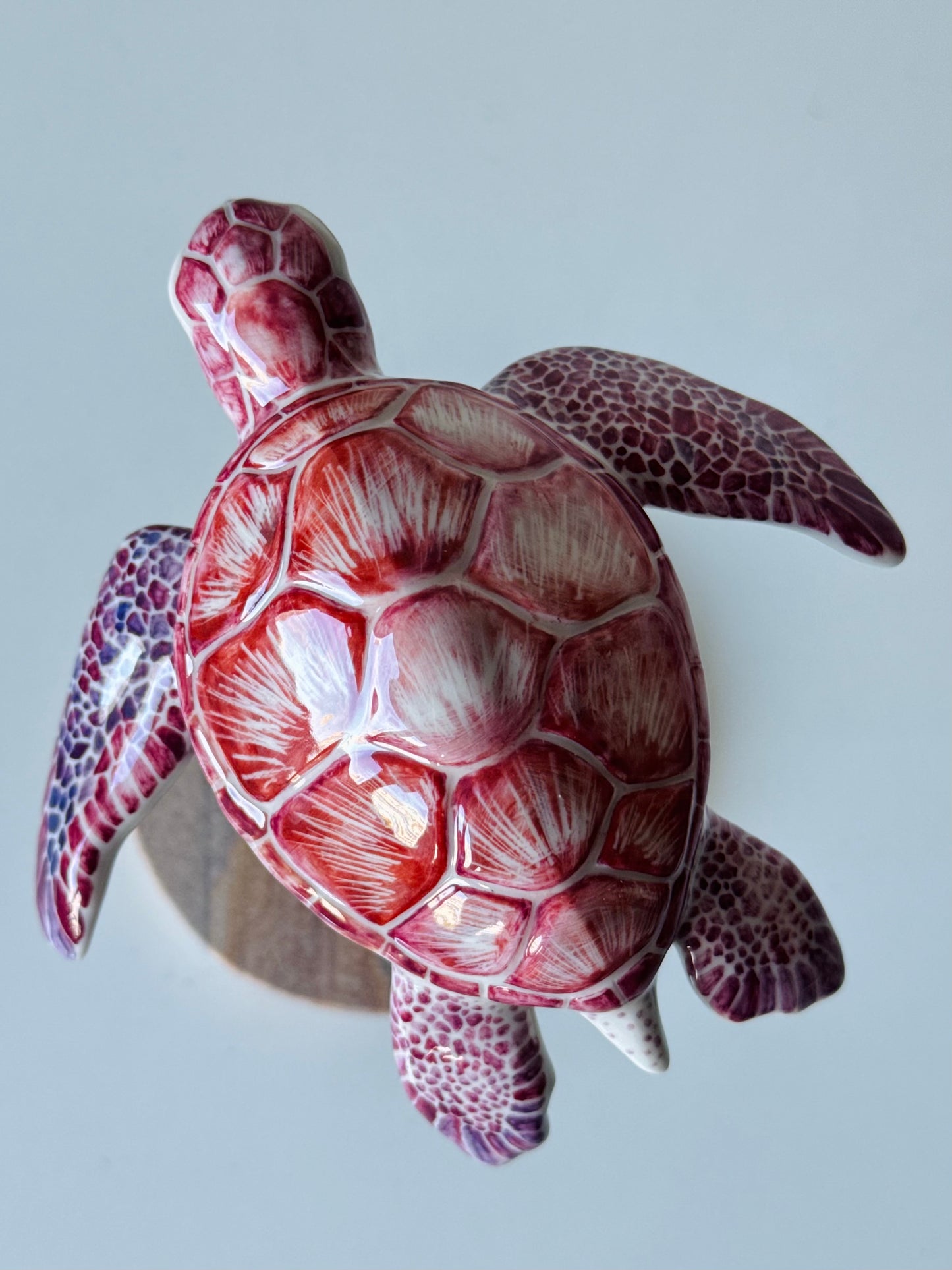 Porcelain Sea Turtle on a stand