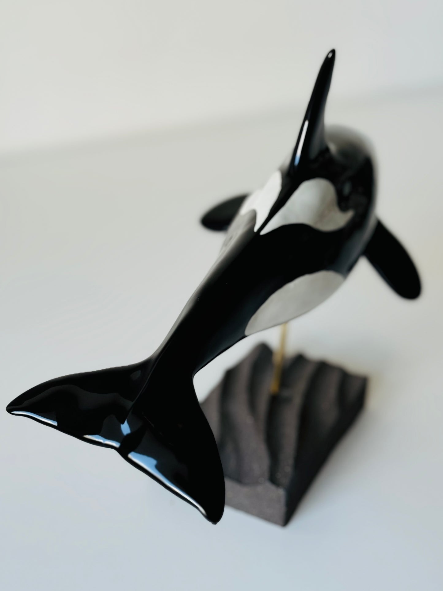 Orca on a stand