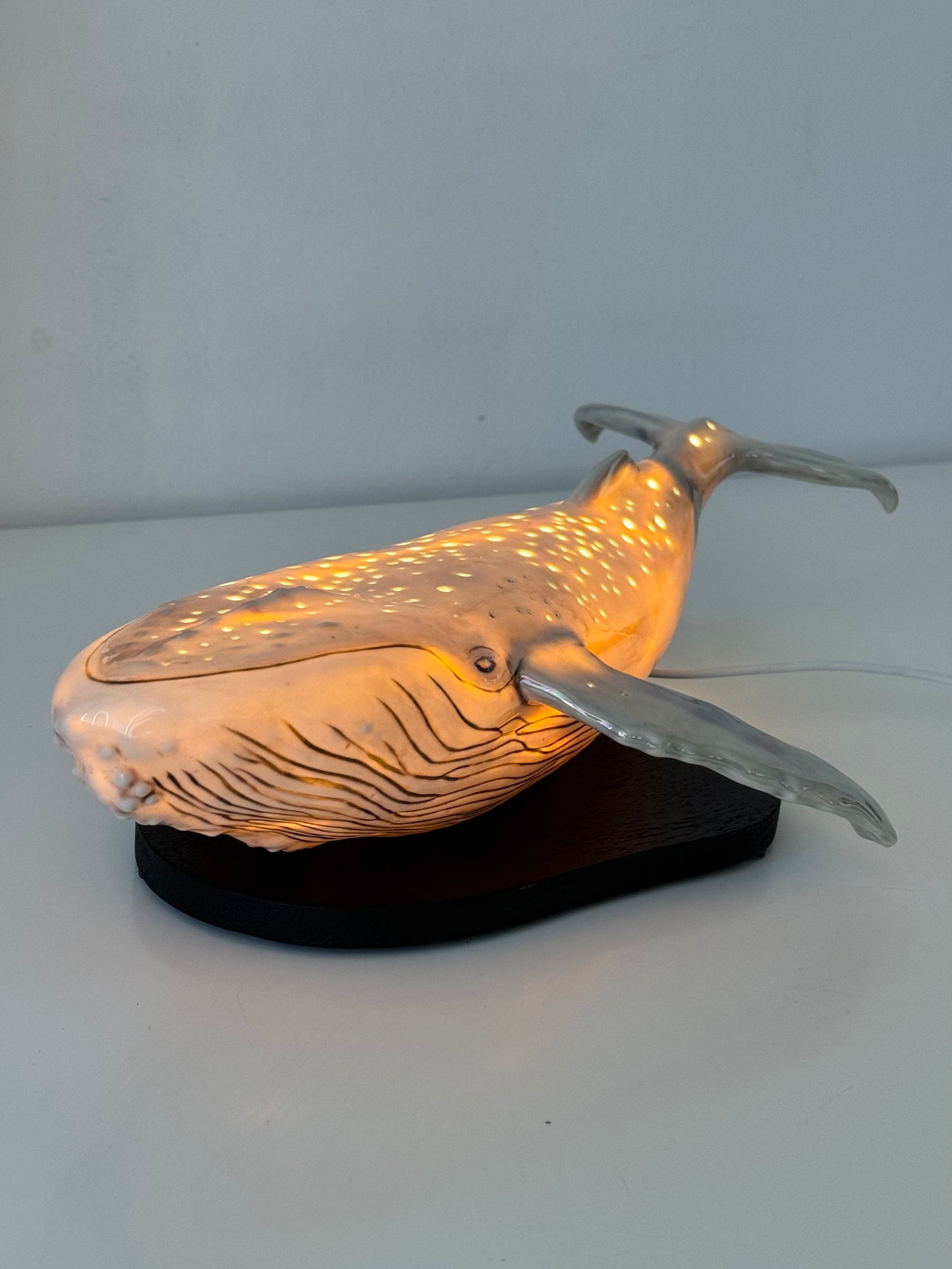 Porcelain Whale Lamp