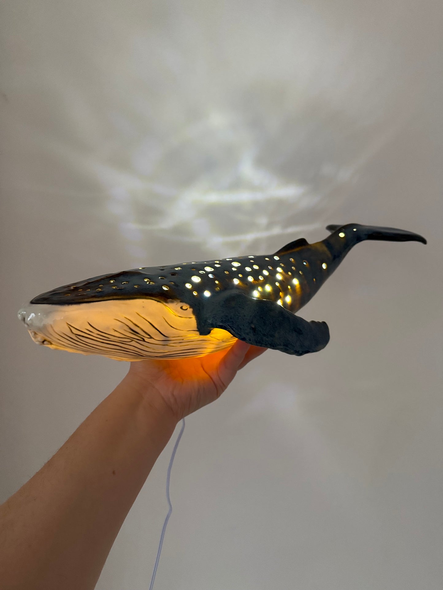 Porcelain Whale Lamp