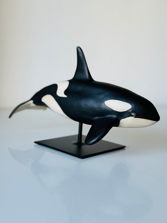 Orca on a stand