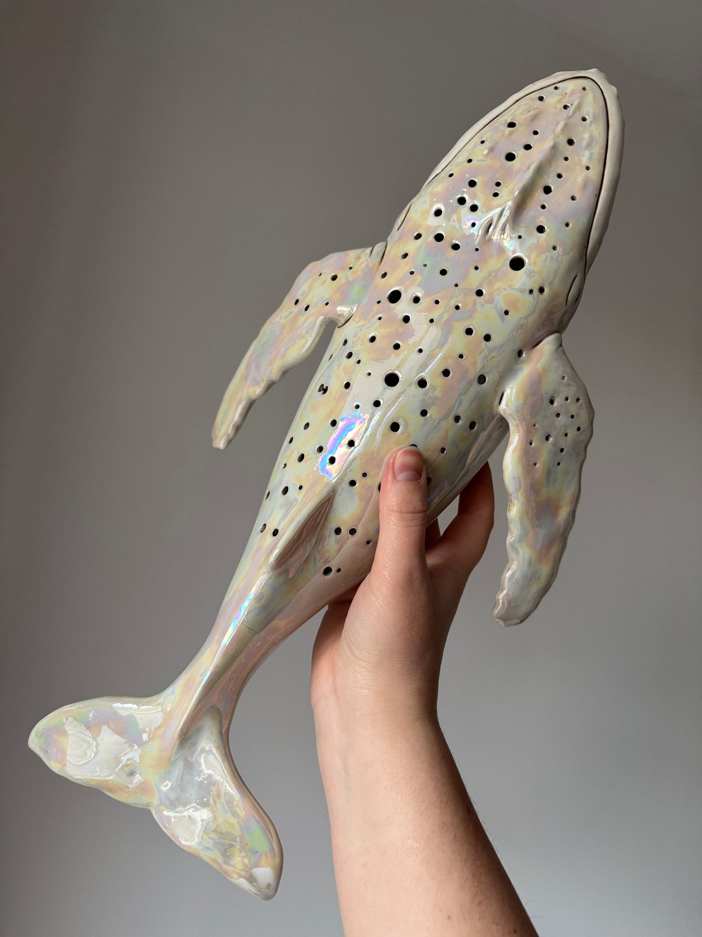 Porcelain Whale Lamp