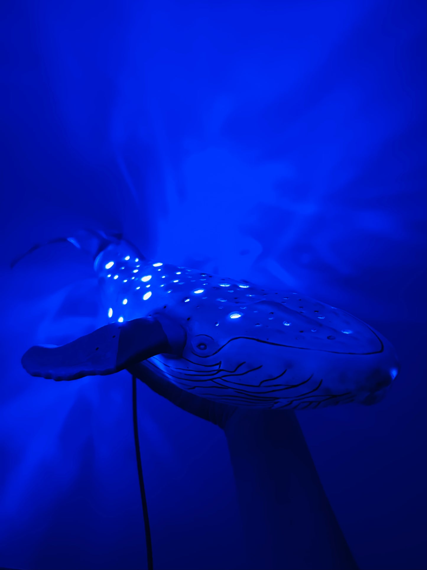 Porcelain Whale Lamp (Kintsugi)