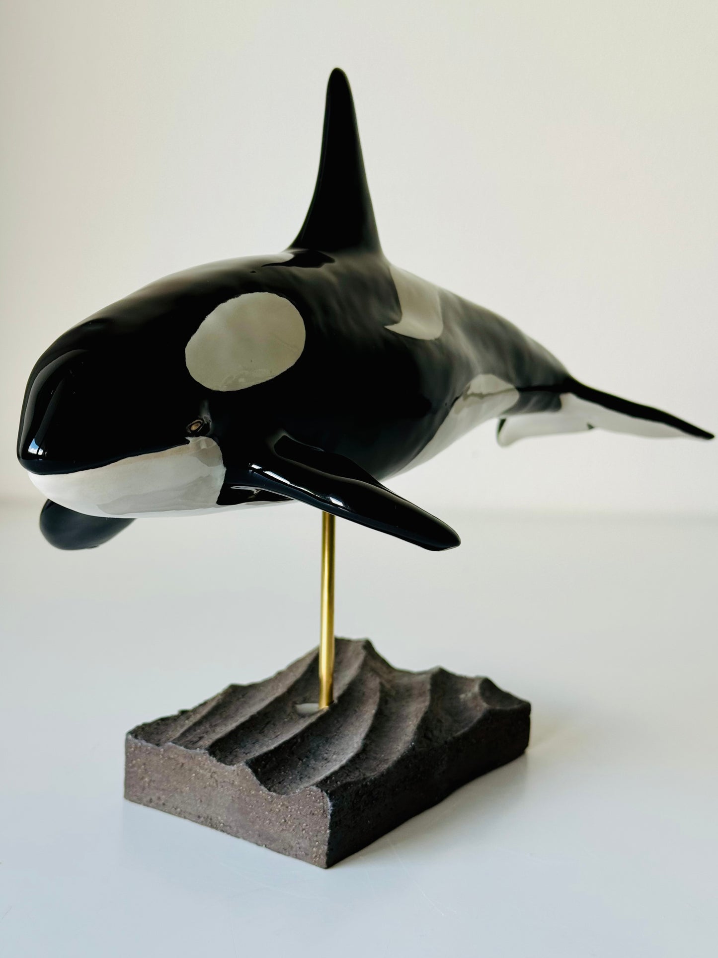 Orca on a stand