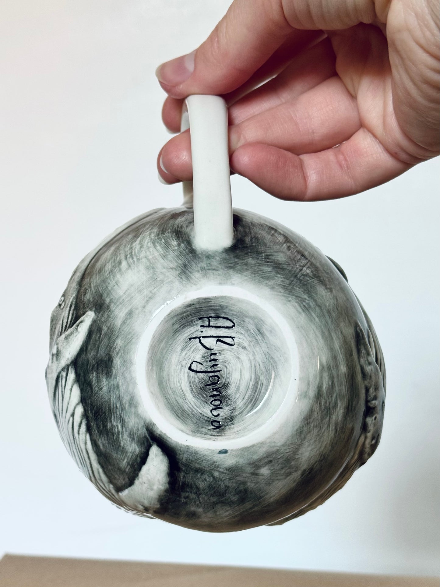 Porcelain Whale Cup
