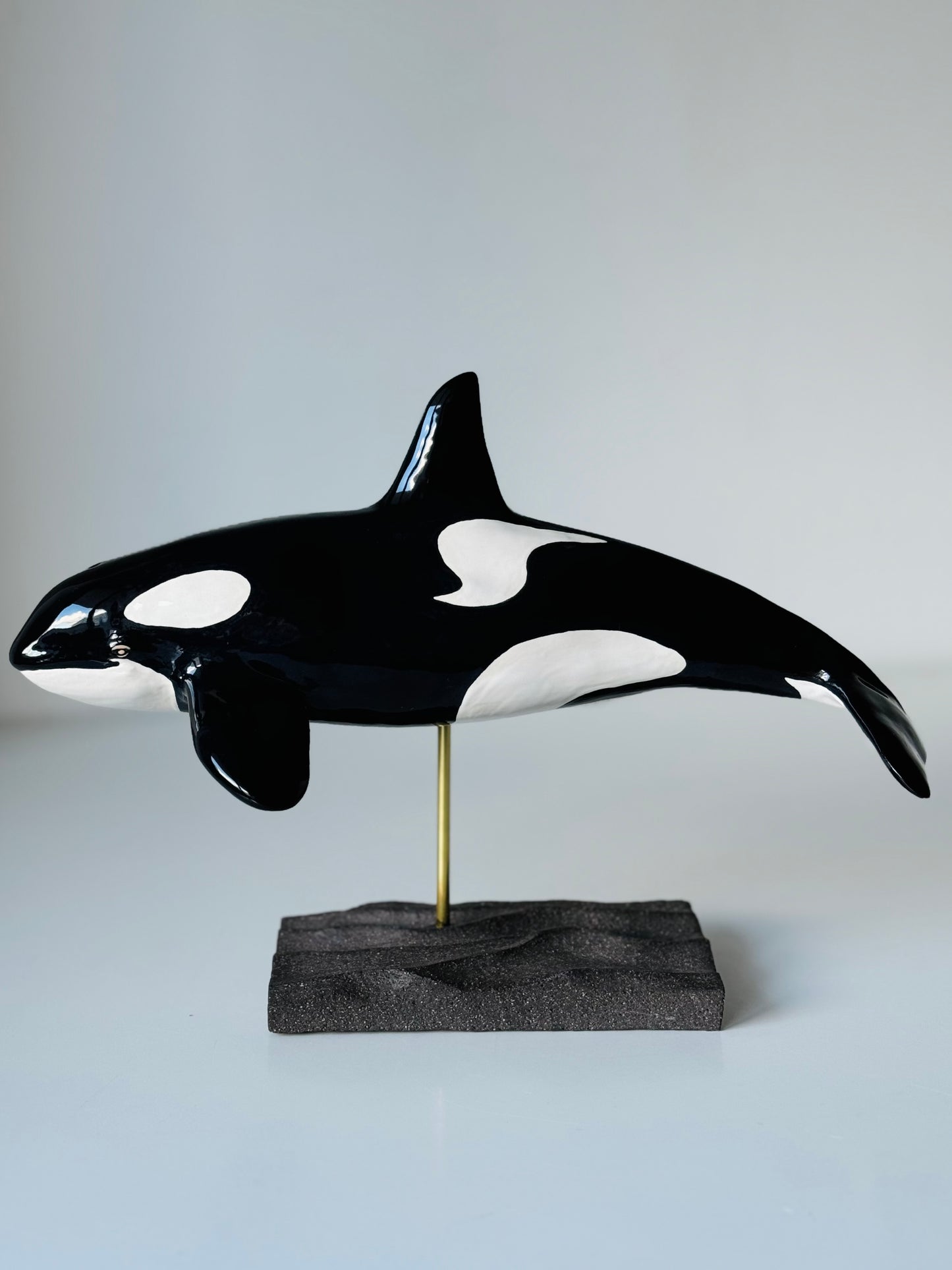 Orca on a stand