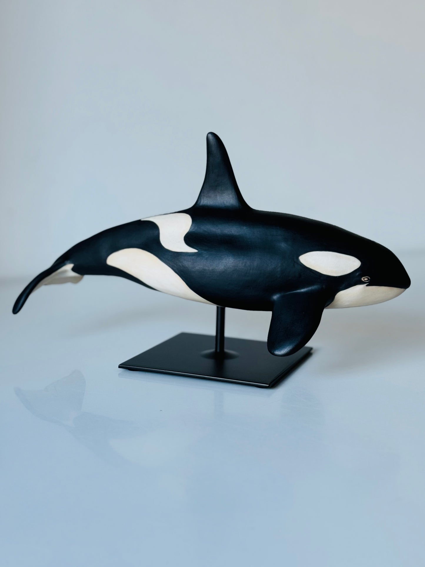 Orca on a stand