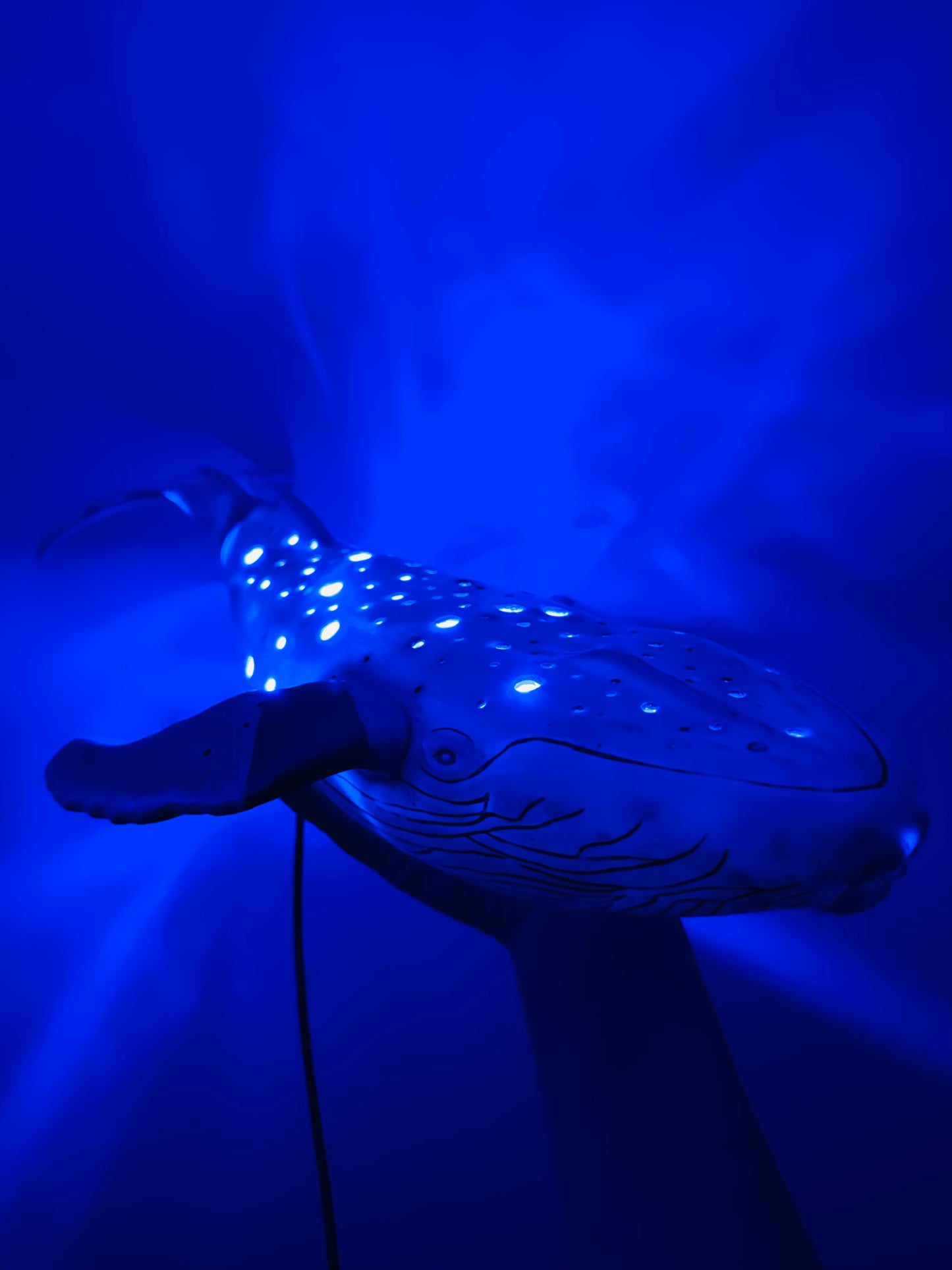 Porcelain Whale Lamp (Kintsugi)