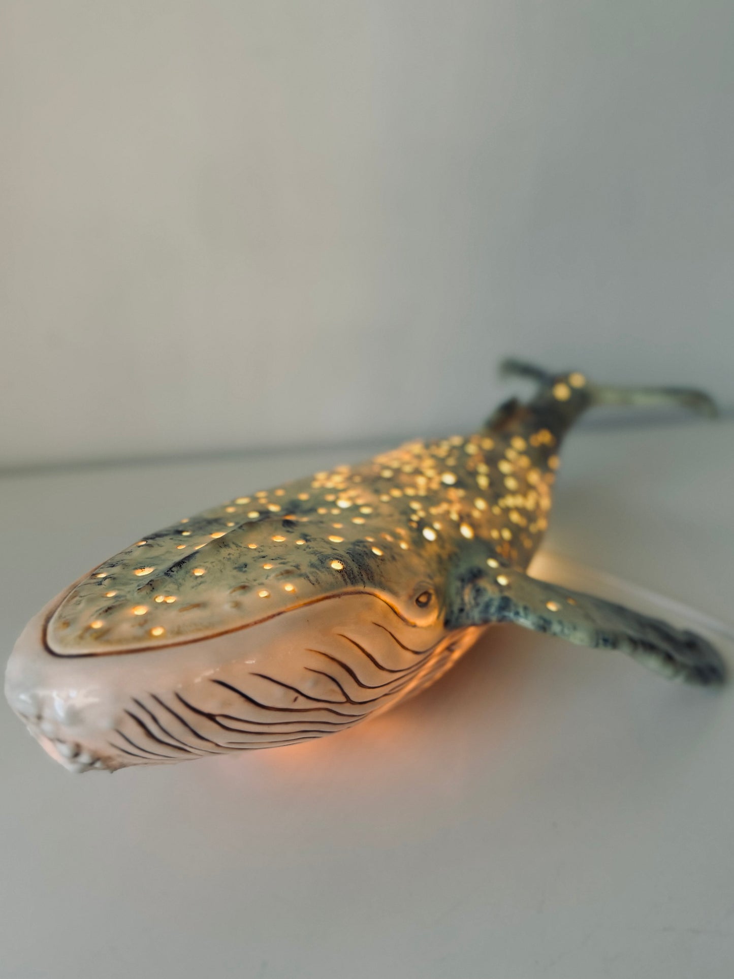 Porcelain Whale Lamp