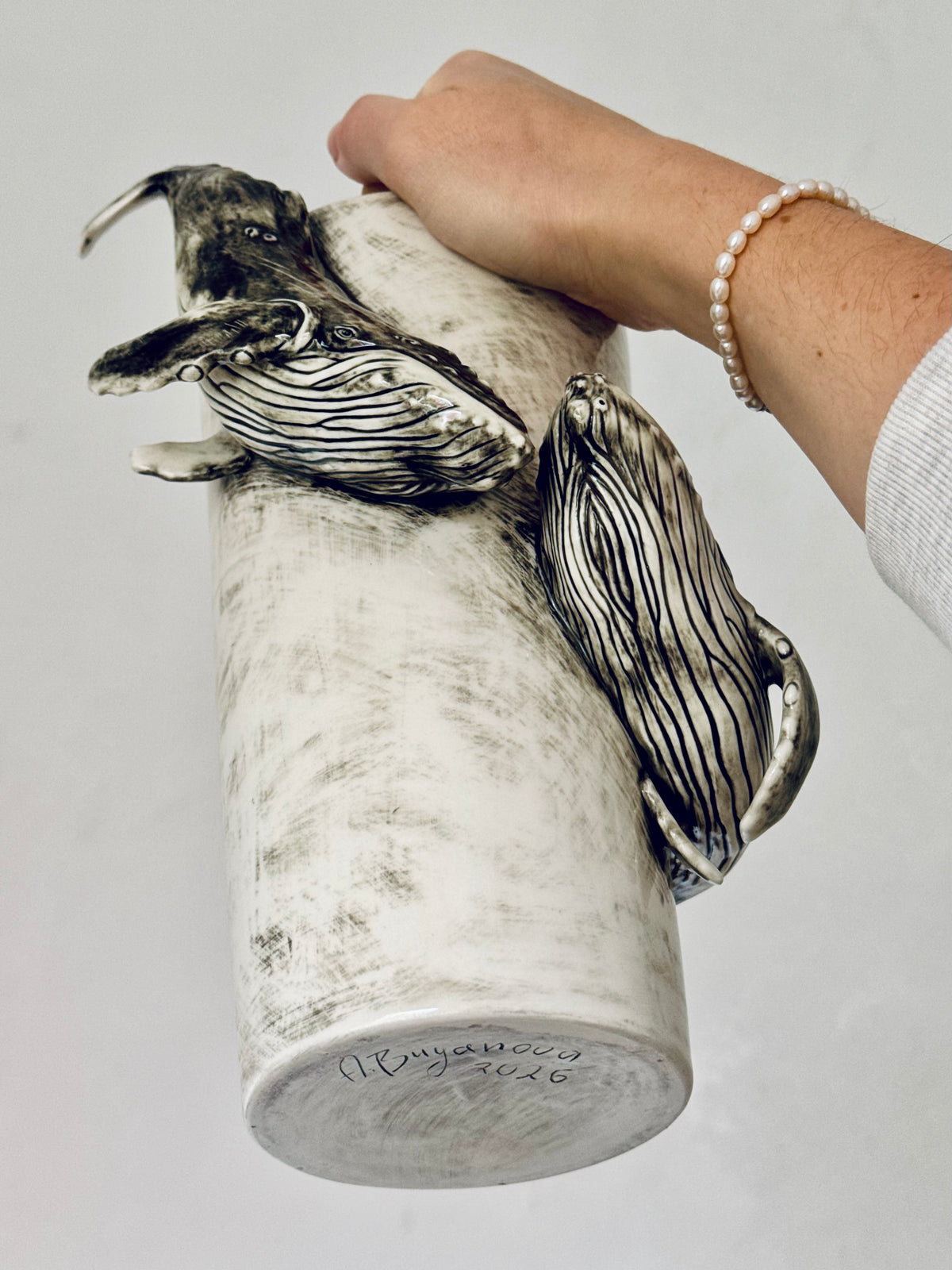Ceramic Vase with a Whale