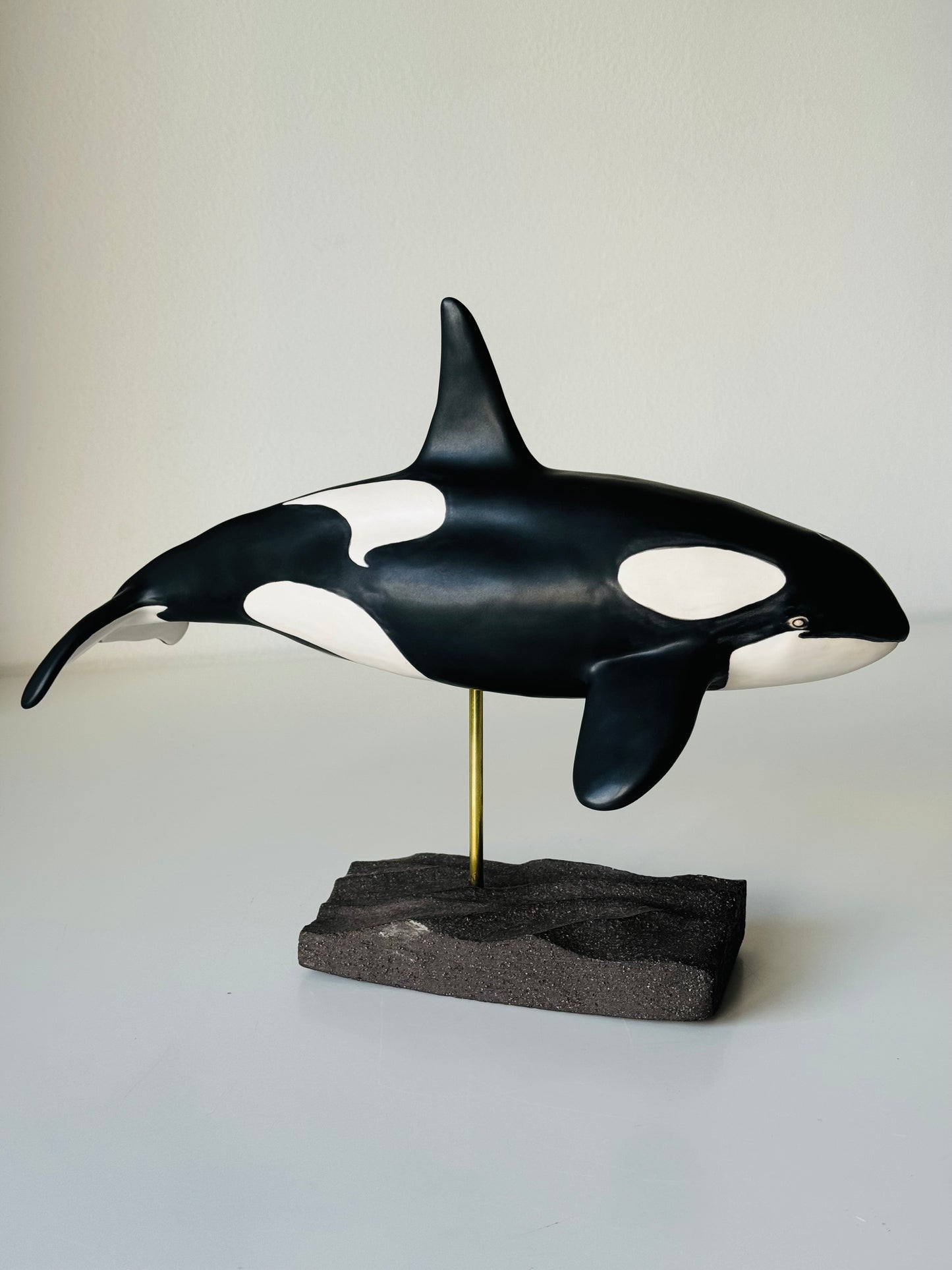 Orca on a stand