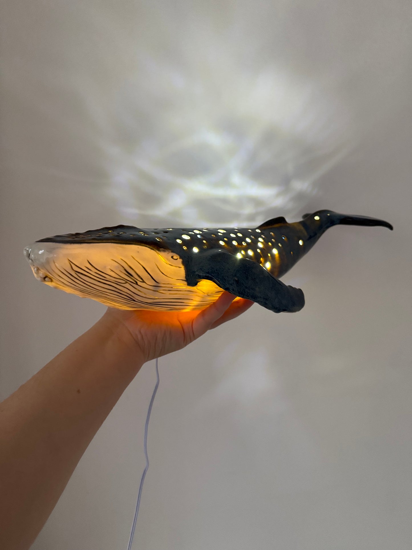 Porcelain Whale Lamp