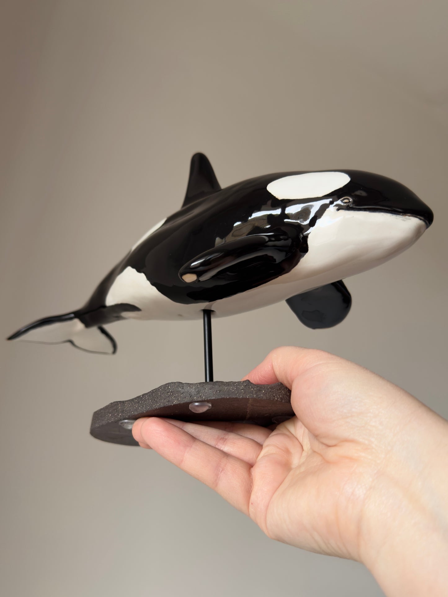 Orca on a ceramic stand