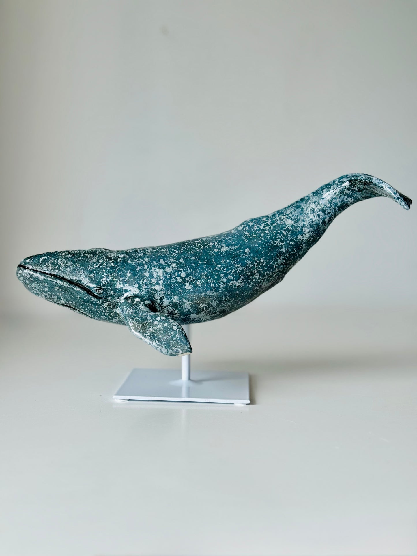 Gray whale on a stand