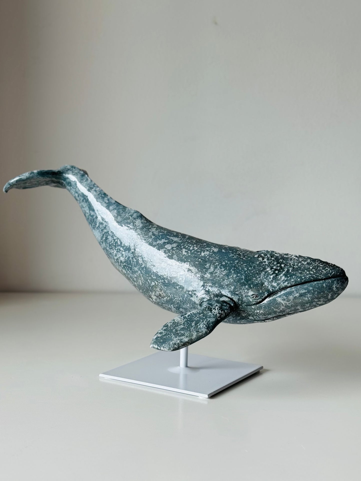 Gray whale on a stand