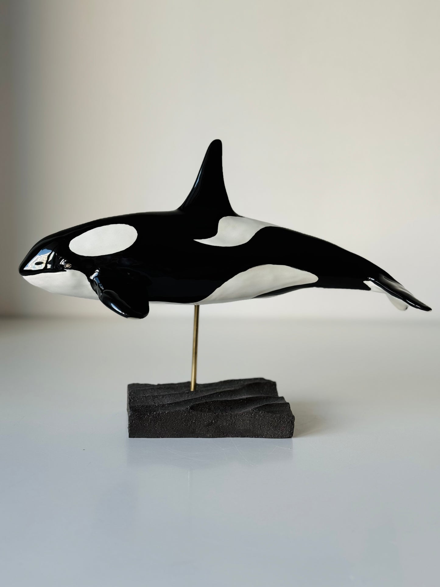 Orca on a stand