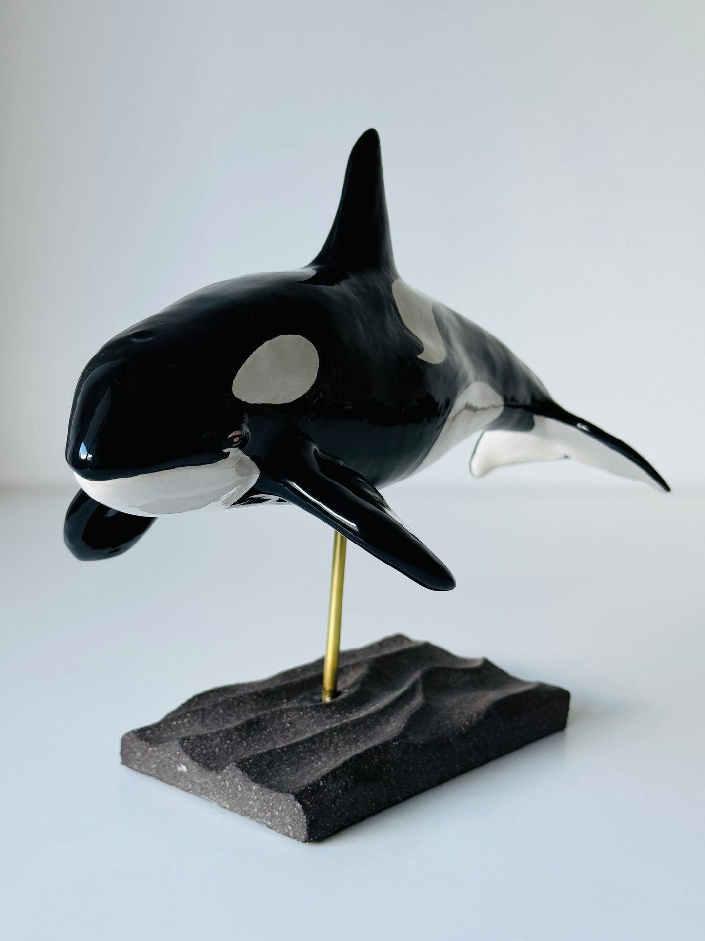 Orca on a stand