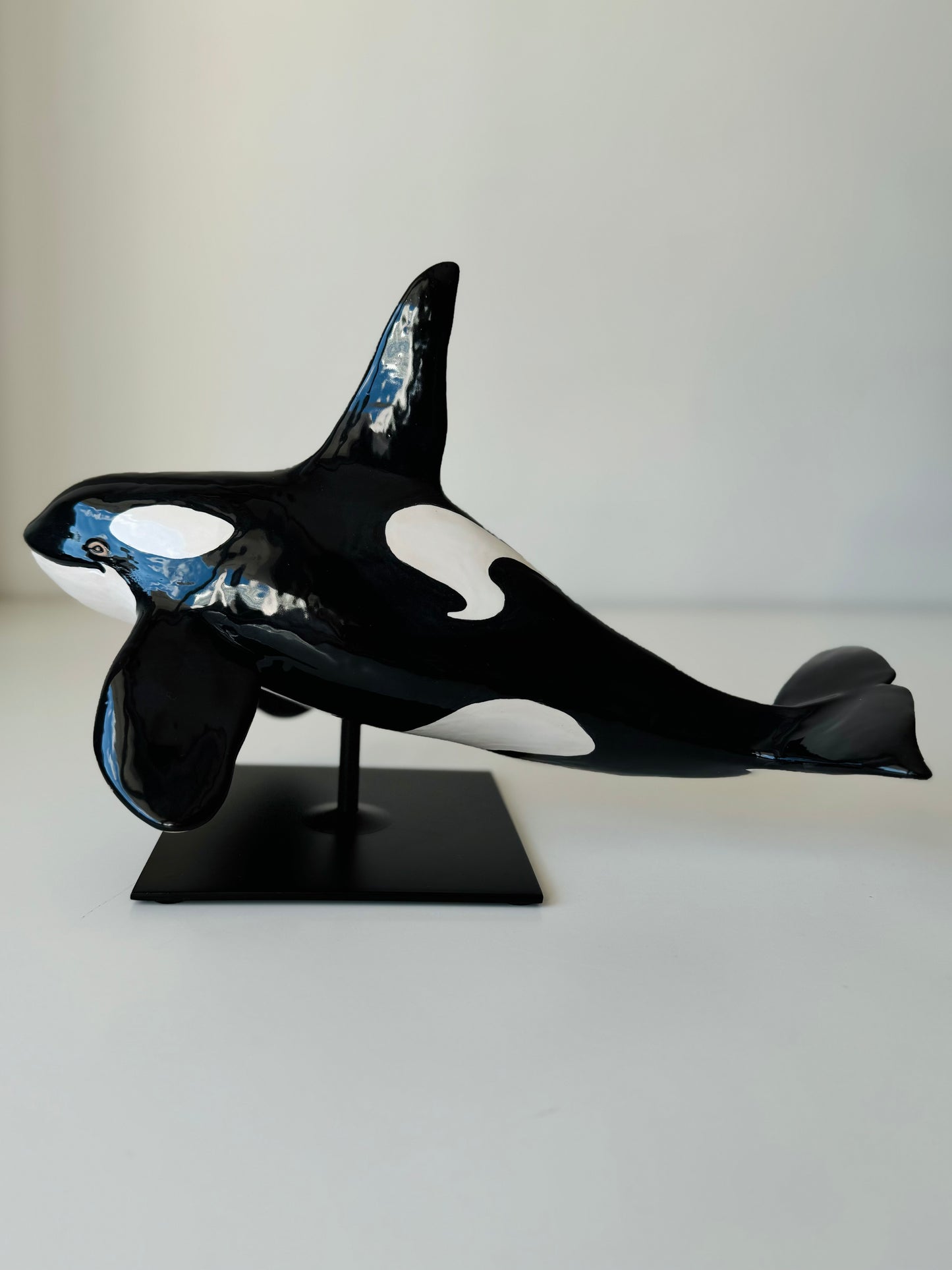 Male Orca on a stand