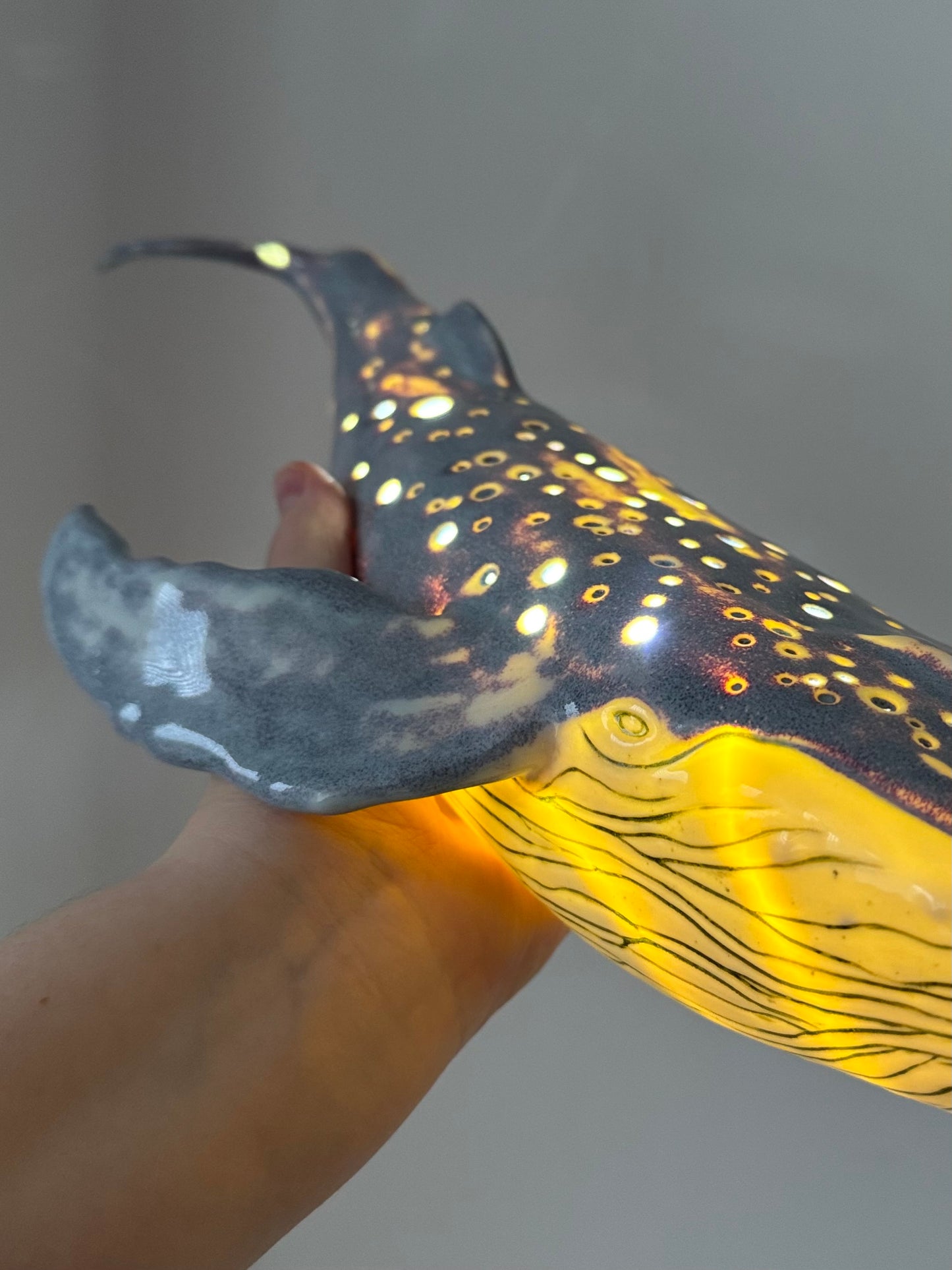 Porcelain Whale Lamp